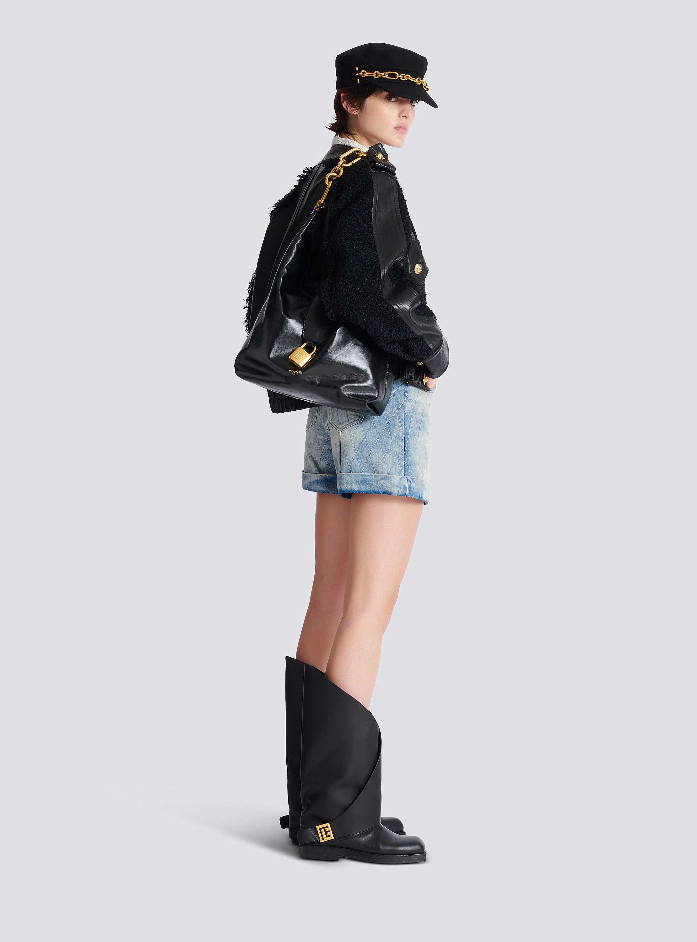 ショルダーバッグ・ポシェット Balmain Sync Mini Shoulder Bag - Leather - Black Sync Mini Shoulder Bag - Balmain - Leather - Black