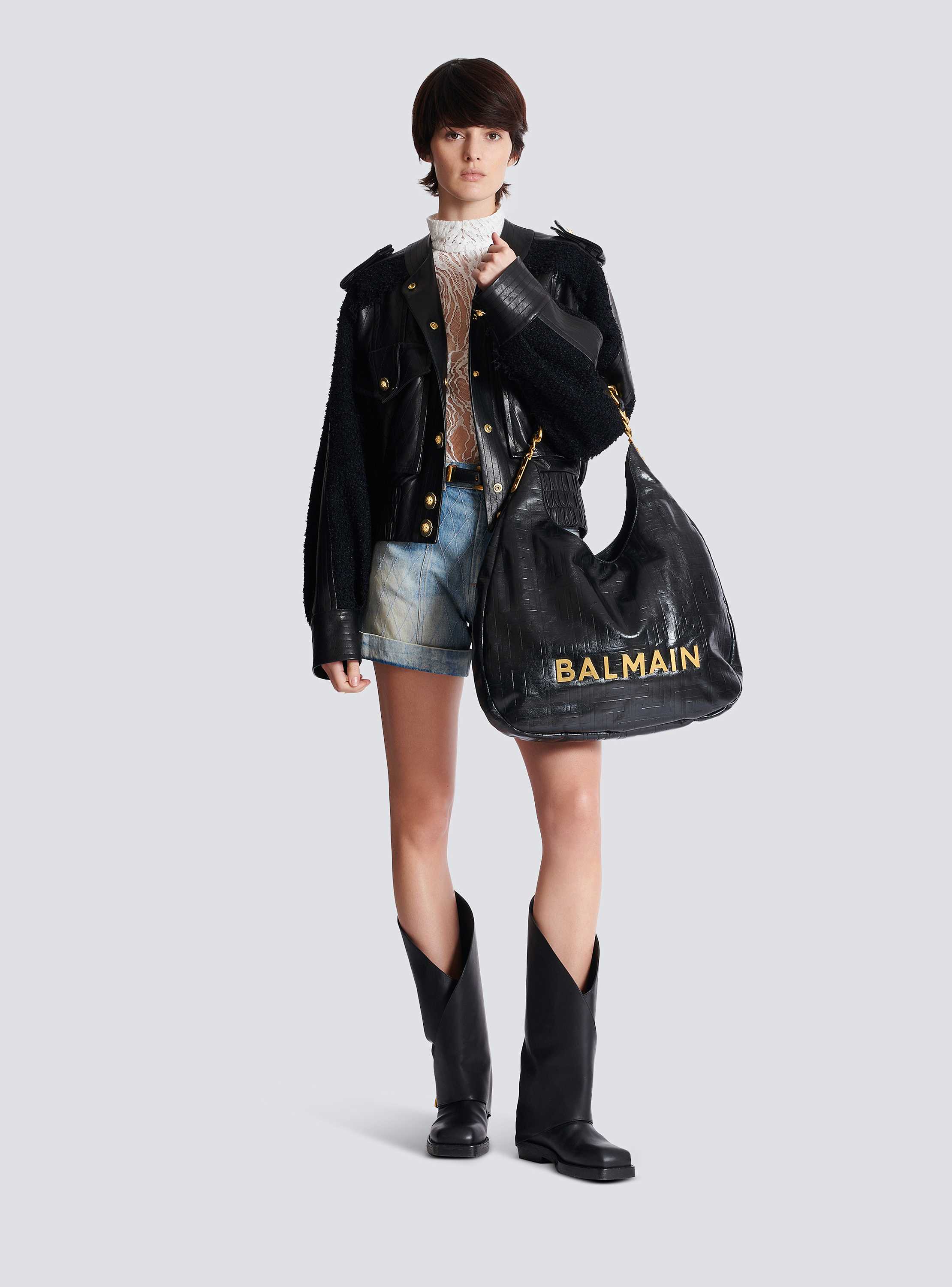 トートバッグ Balmain 1945 Soft Small Shopper Bag - Leather - Black Black Small 1945 Soft Tote by Balmain on Sale