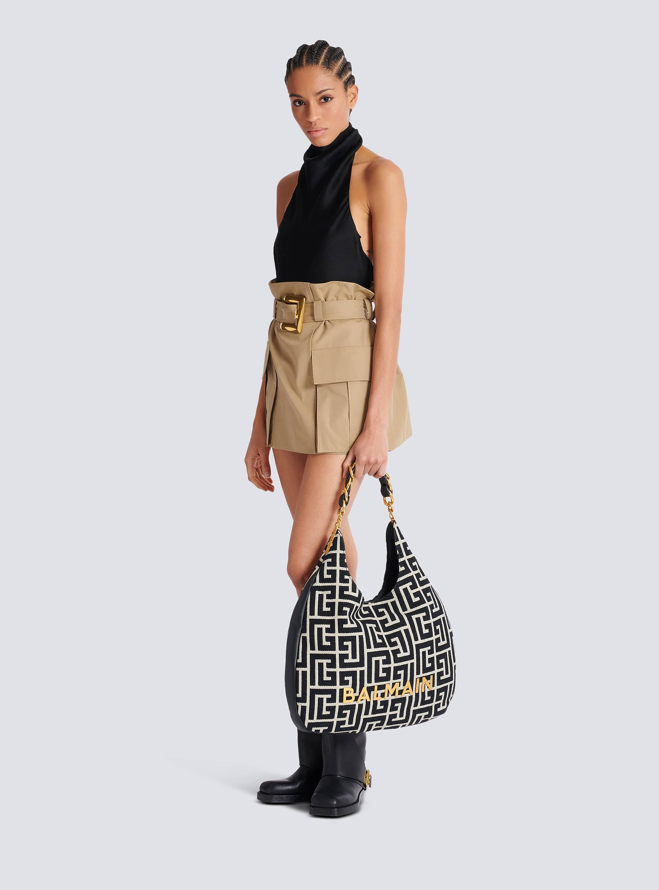 1945 Soft Hobo Large monogrammed jacquard tote bag