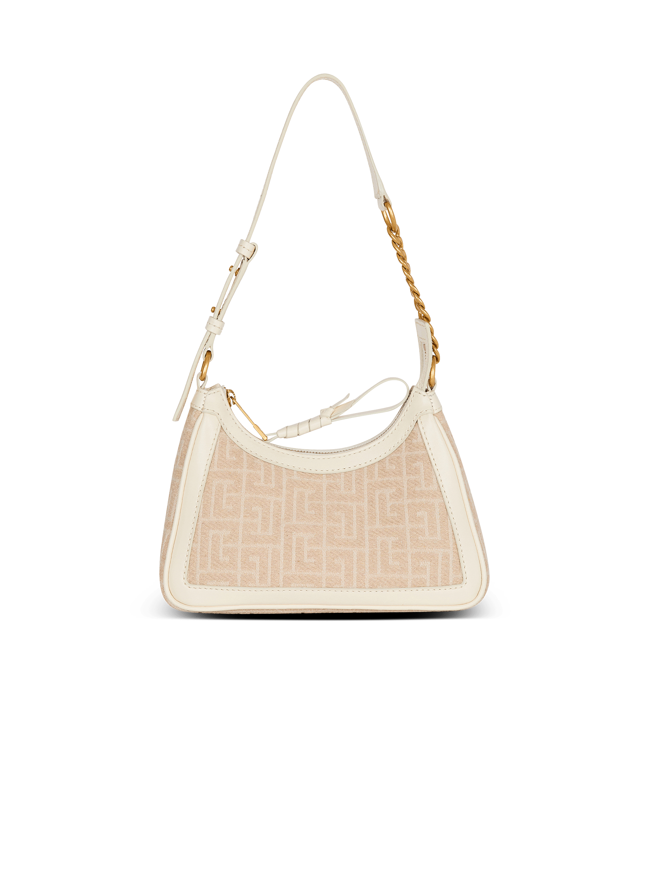 B-Army Shoulder bag in monogrammed jacquard canvas and leather