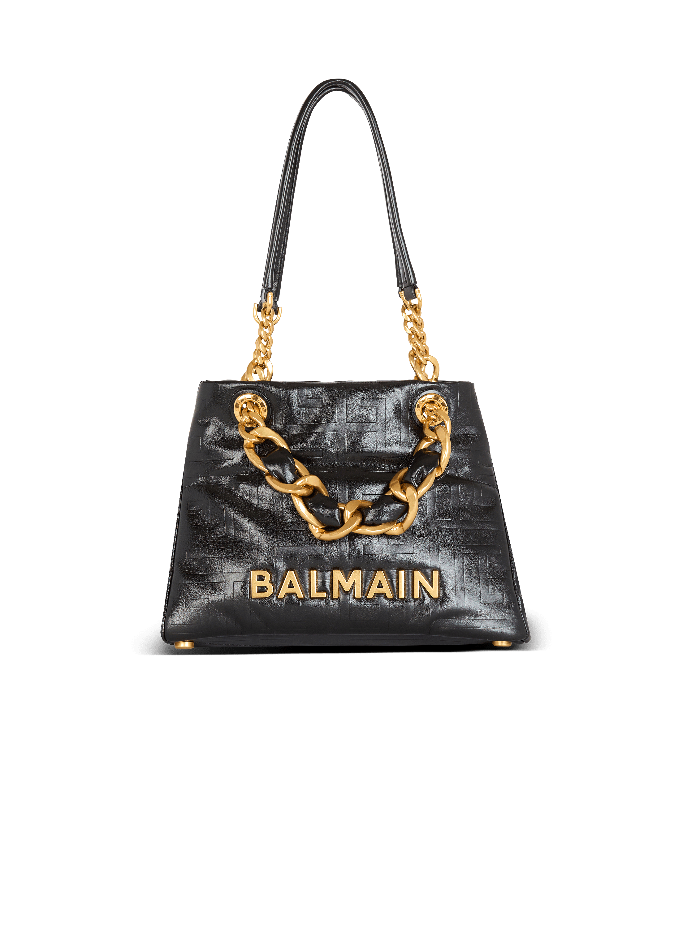 【関税＆送料込み】Balmain 1945 Soft Small Shopper Bag Small 1945 Soft tote bag in crackled calfskin - Women | BALMAIN