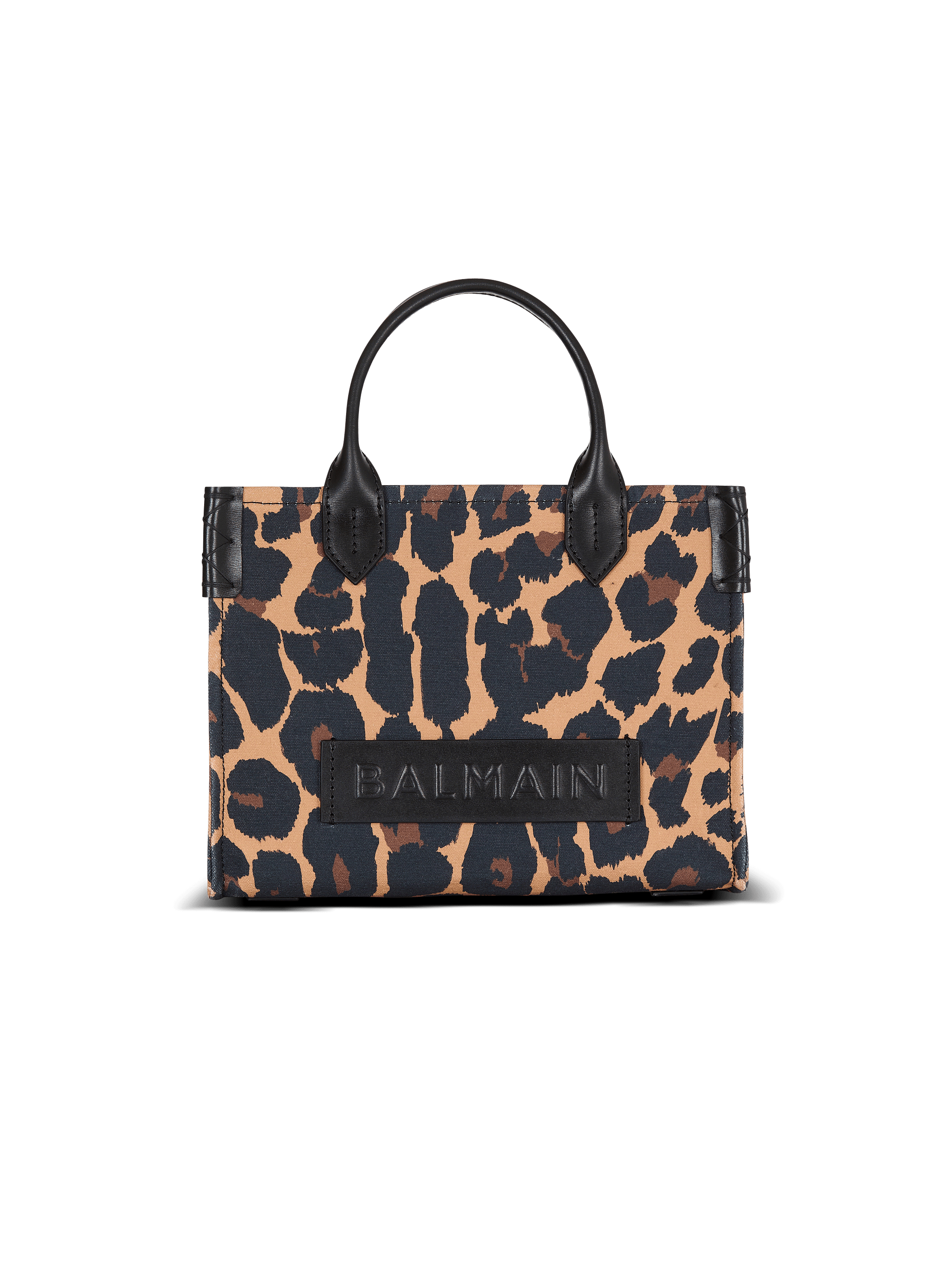 B-Army Small leopard print canvas tote bag