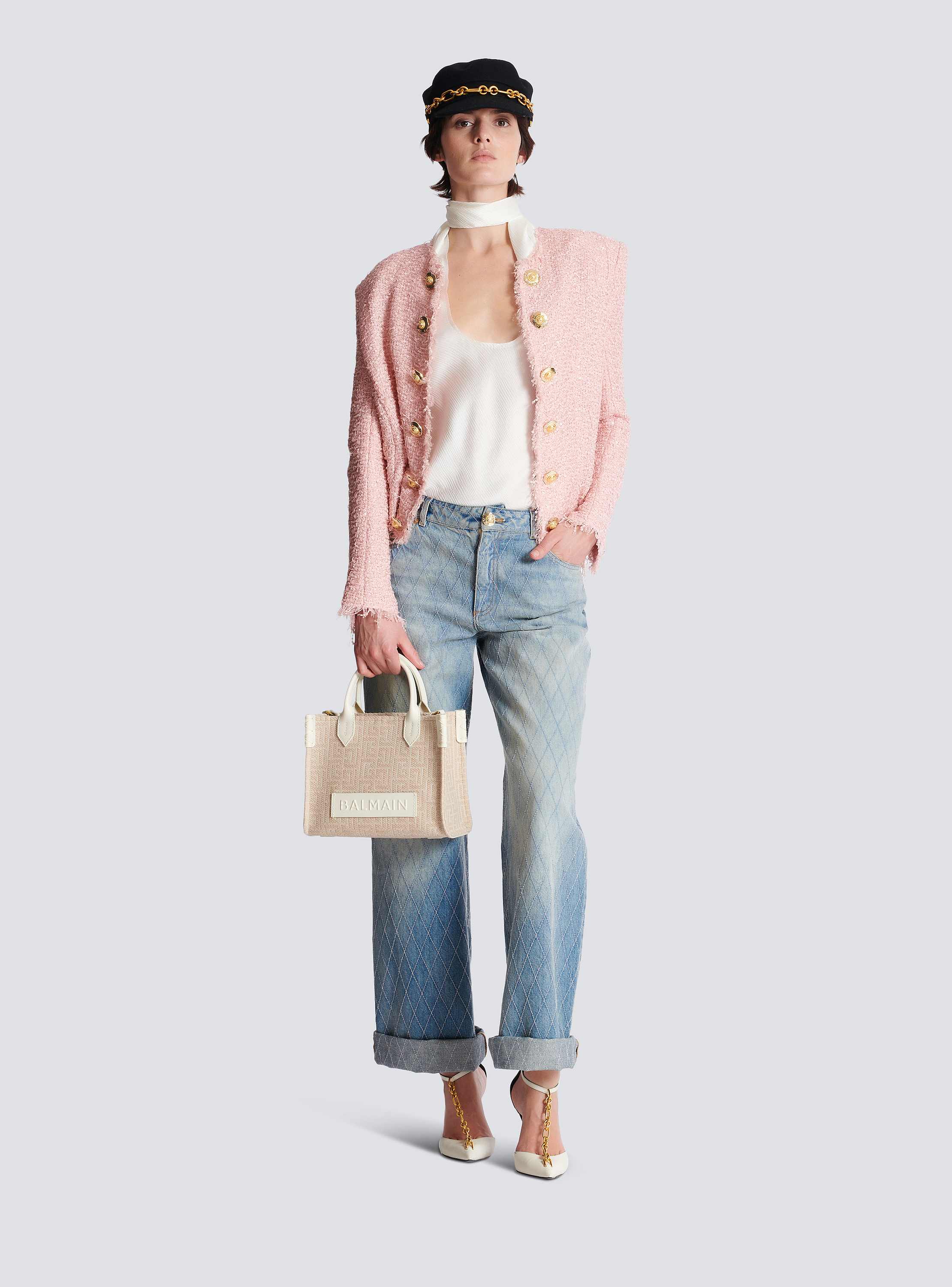 Balmain☆VIP価格 B-Army スモール モノグラム トートバッグ Balmain B-Army Medium Monogram Canvas Shopper Tote Bag