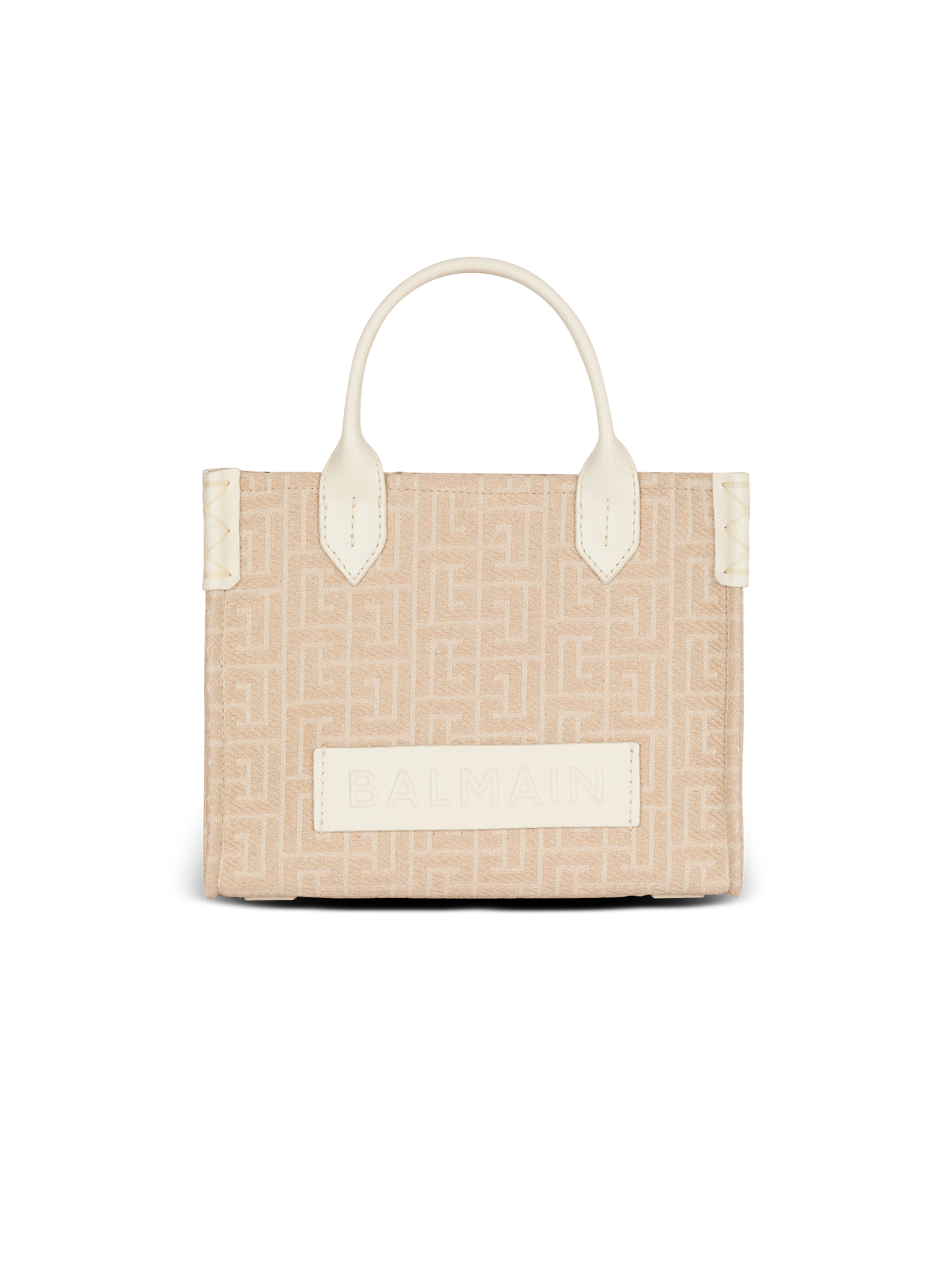 B-Army Small monogrammed canvas and leather tote bag