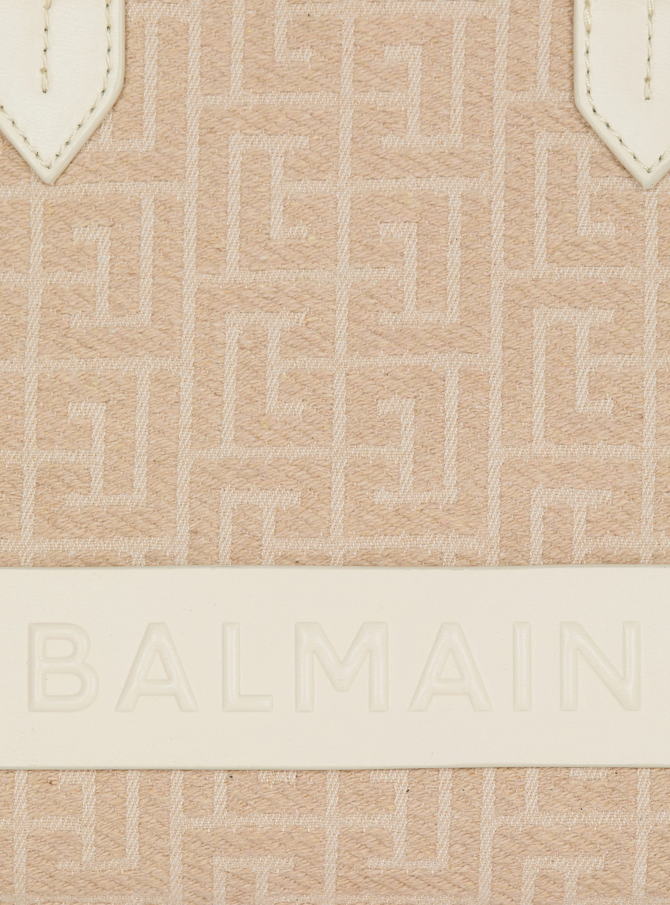 B-Army Small monogrammed canvas and leather tote bag