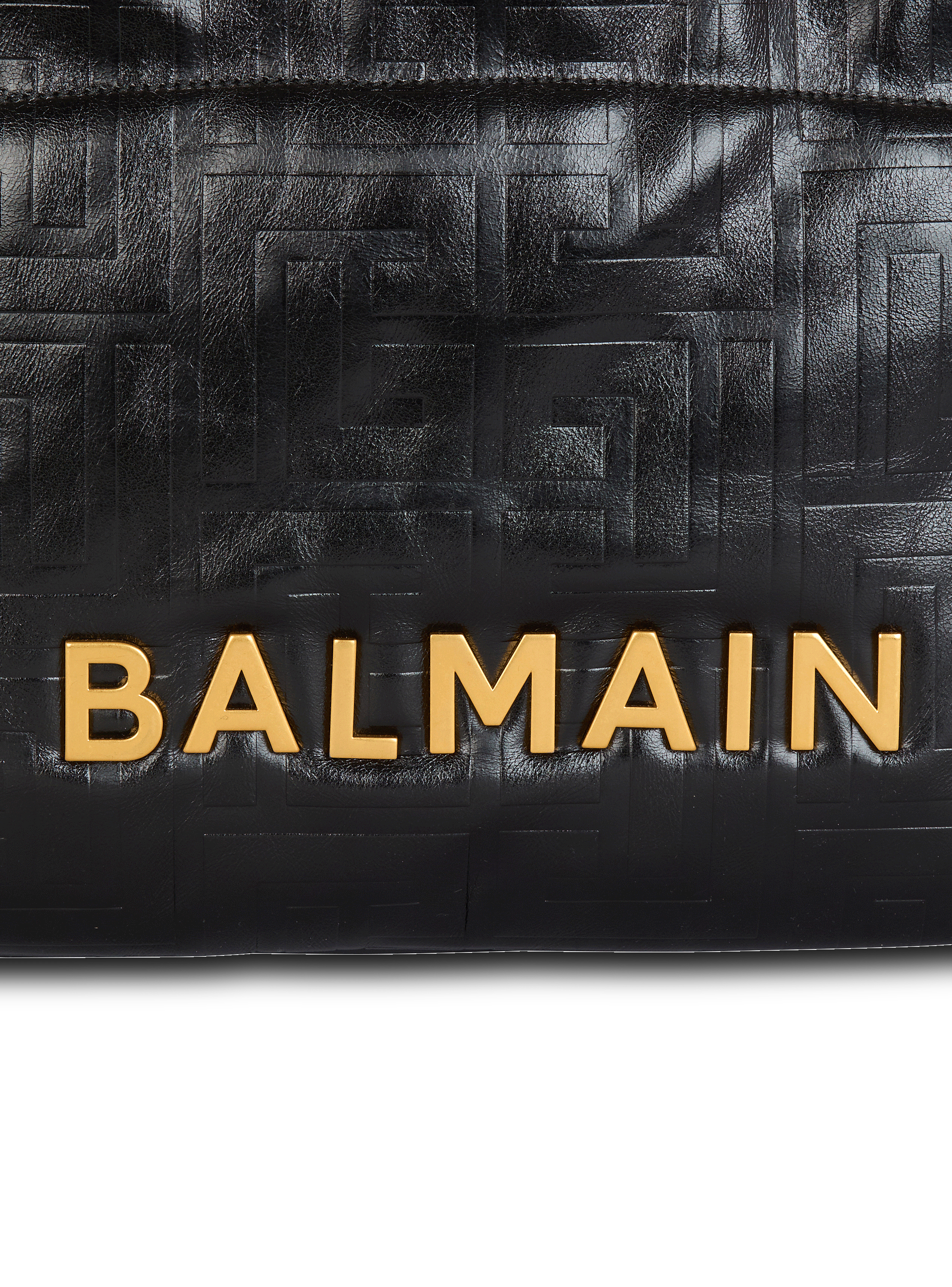 Balmain☆VIP価格 1945 ソフト PBモノグラム トートバッグ 1945 ソフト PBモノグラム クリンクルレザー製 トートバッグ