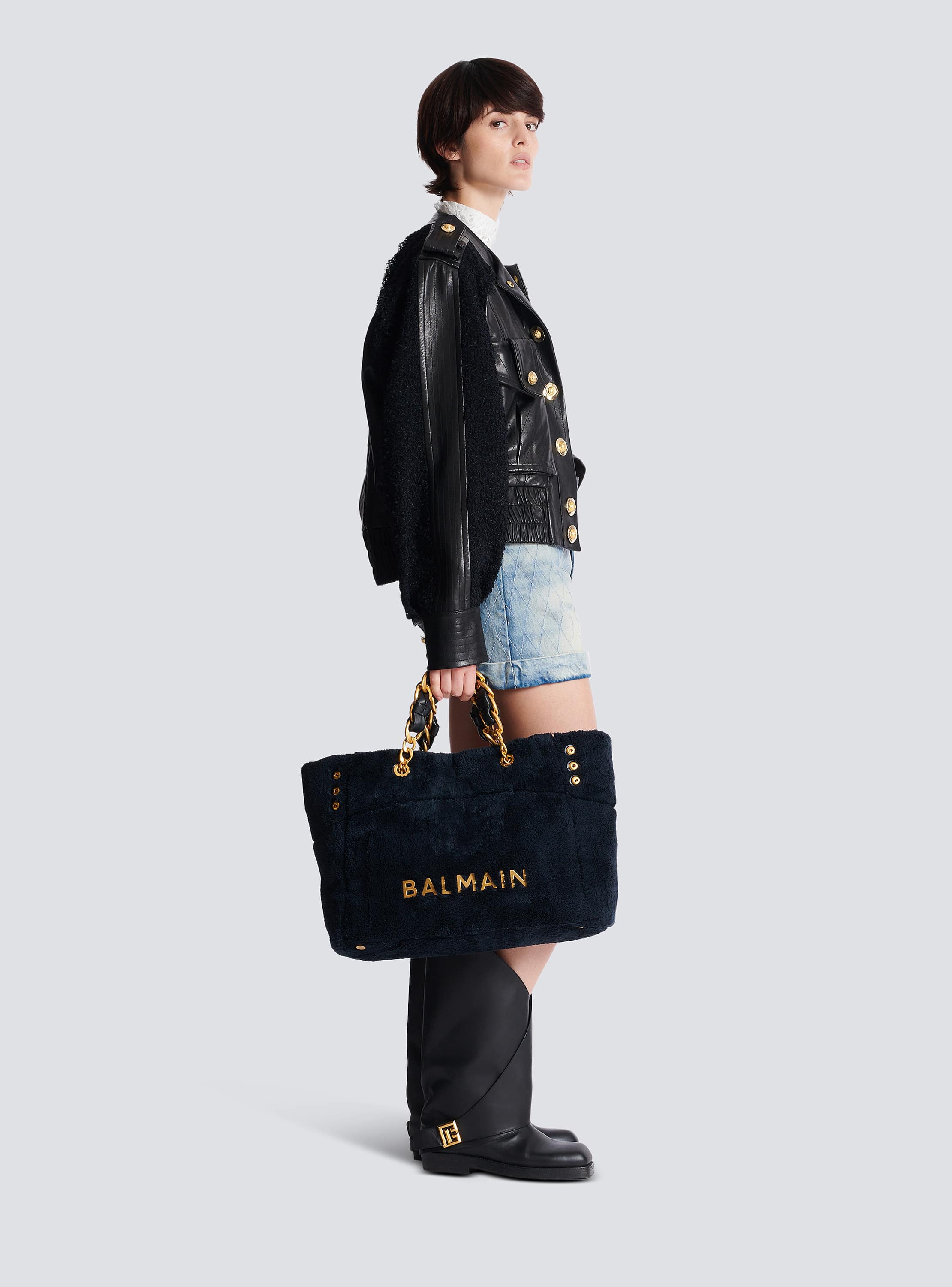 Balmain☆VIP価格 1945 ソフトトートバッグ 1945 ソフト コットンテリー製 トートバッグ - Women | BALMAIN