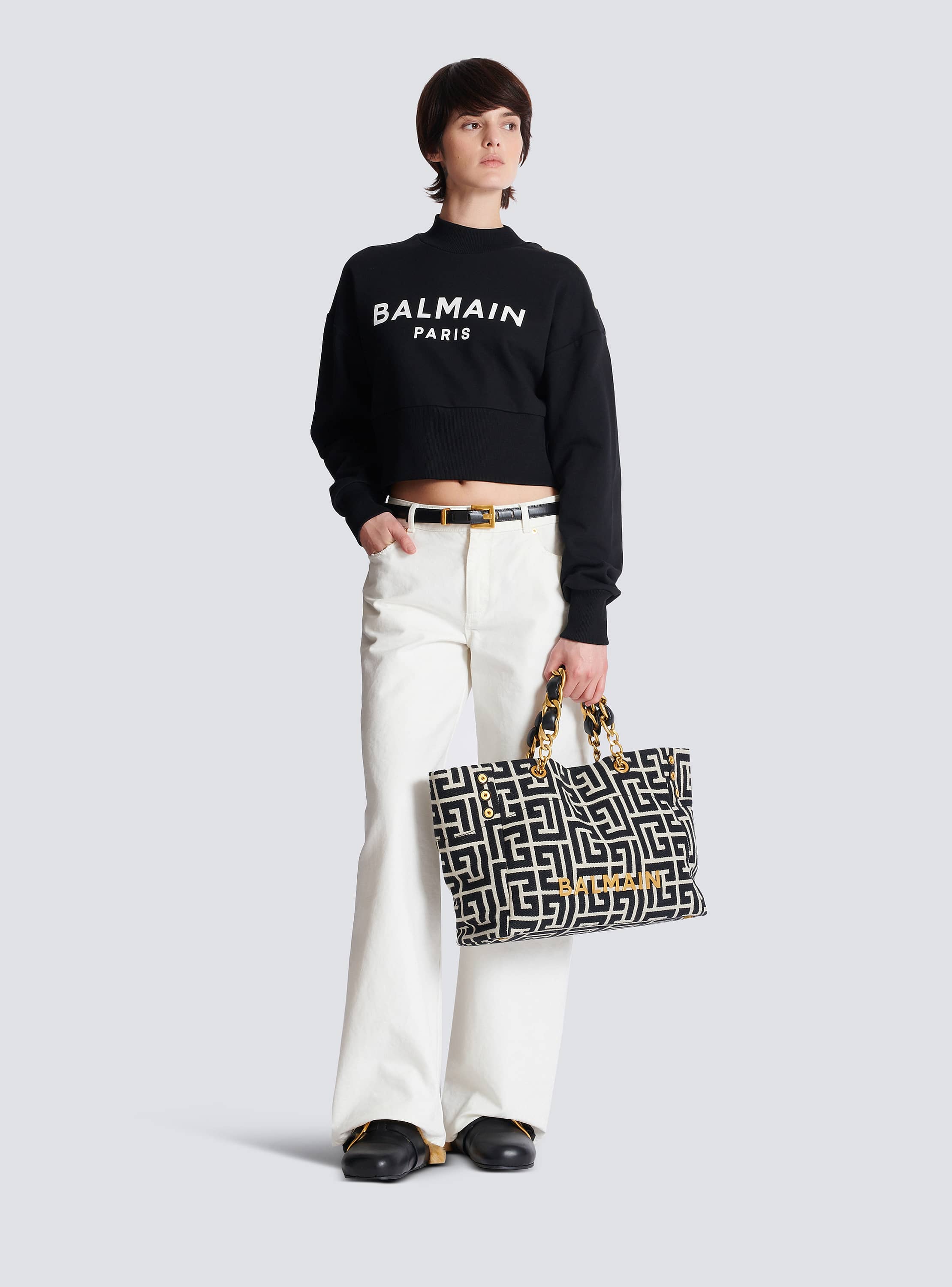 1945 Soft PB-monogrammed jacquard canvas tote bag