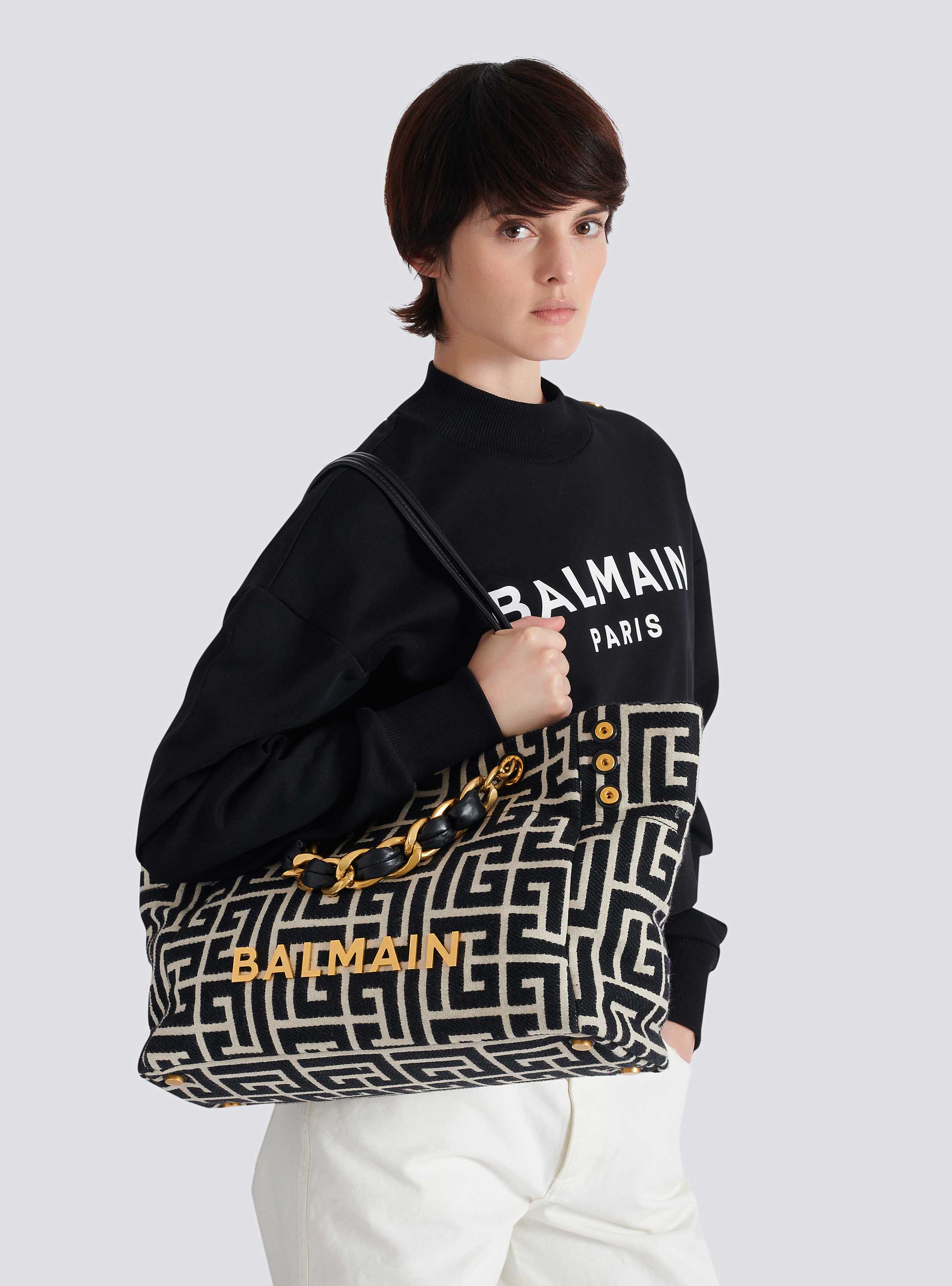 1945 Soft PB-monogrammed jacquard canvas tote bag - Women