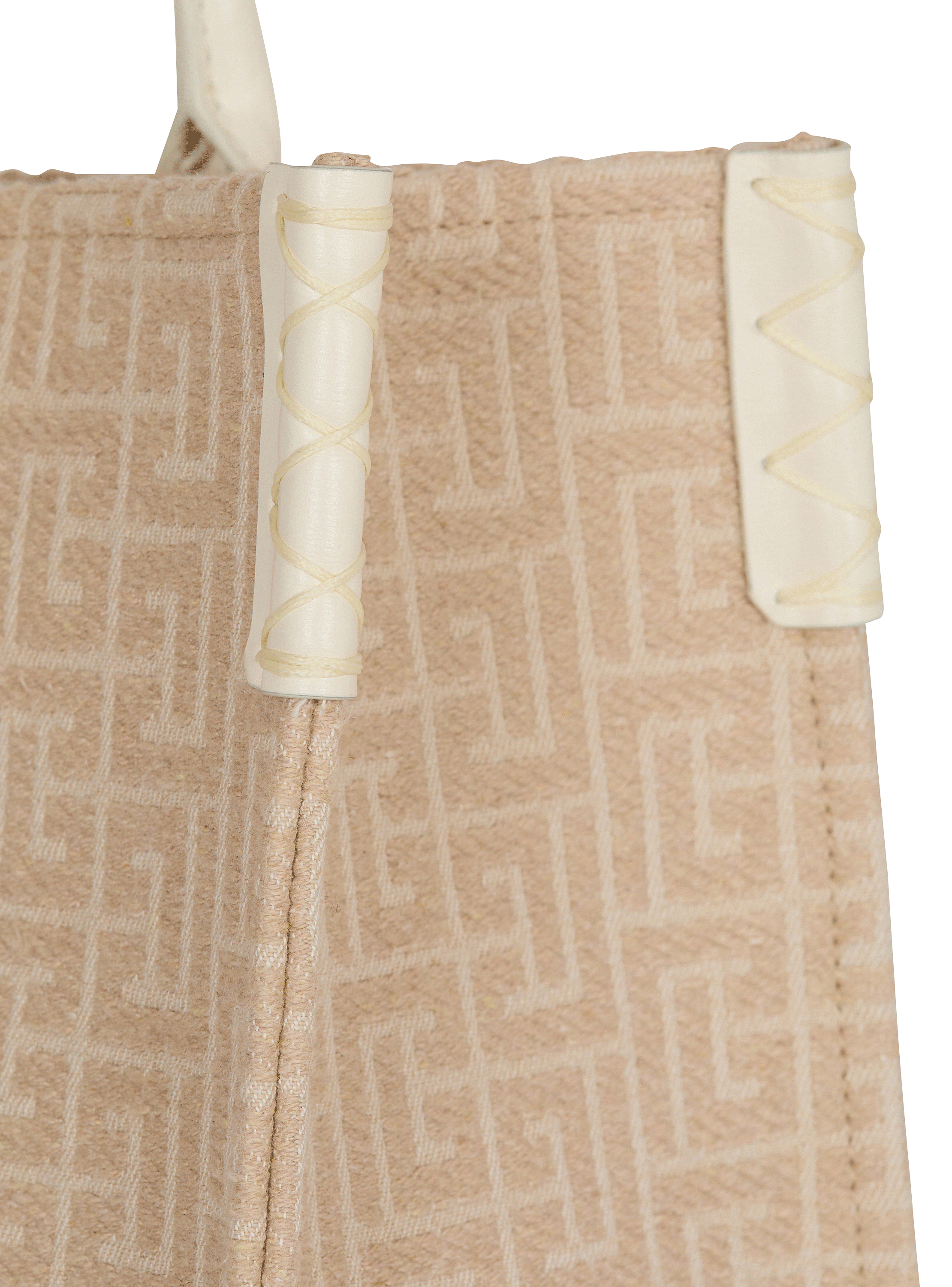 B-Army 36 monogrammed canvas jacquard and leather tote bag