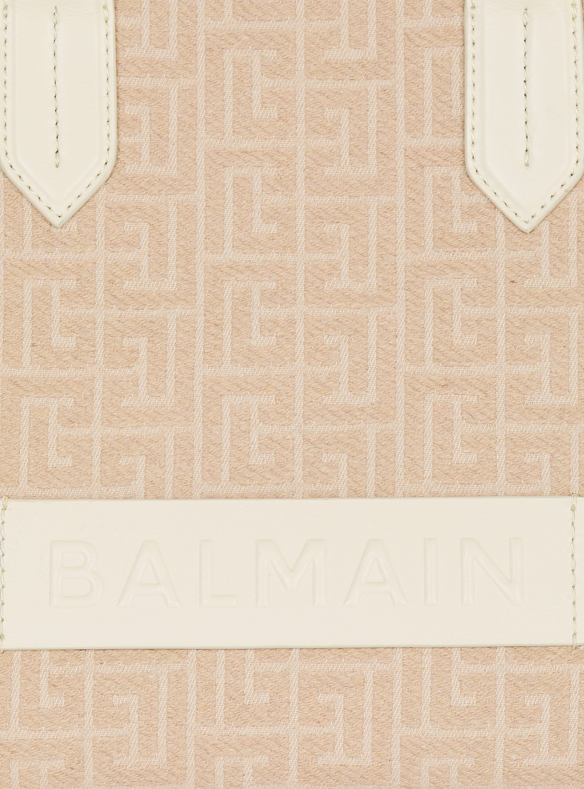 B-Army 36 monogrammed canvas jacquard and leather tote bag