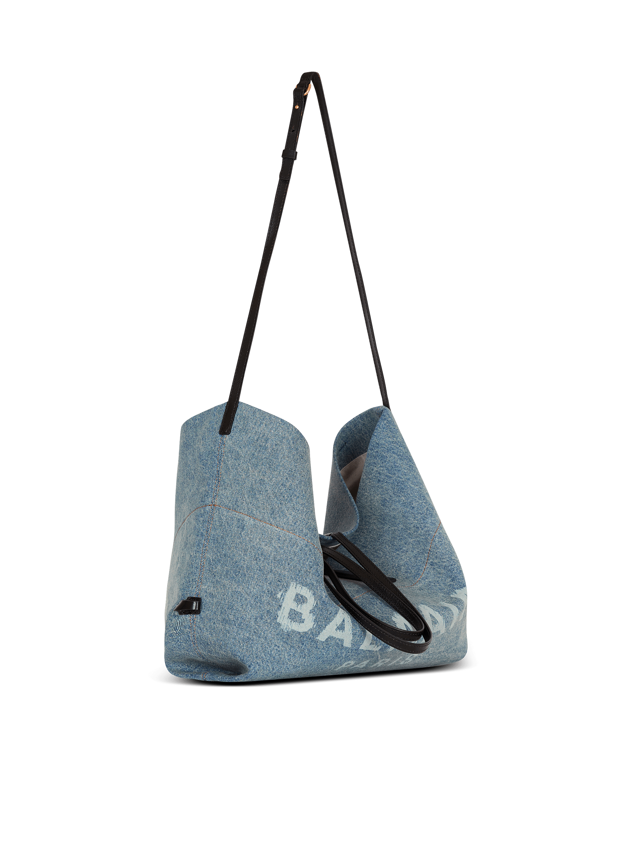 Track denim tote bag