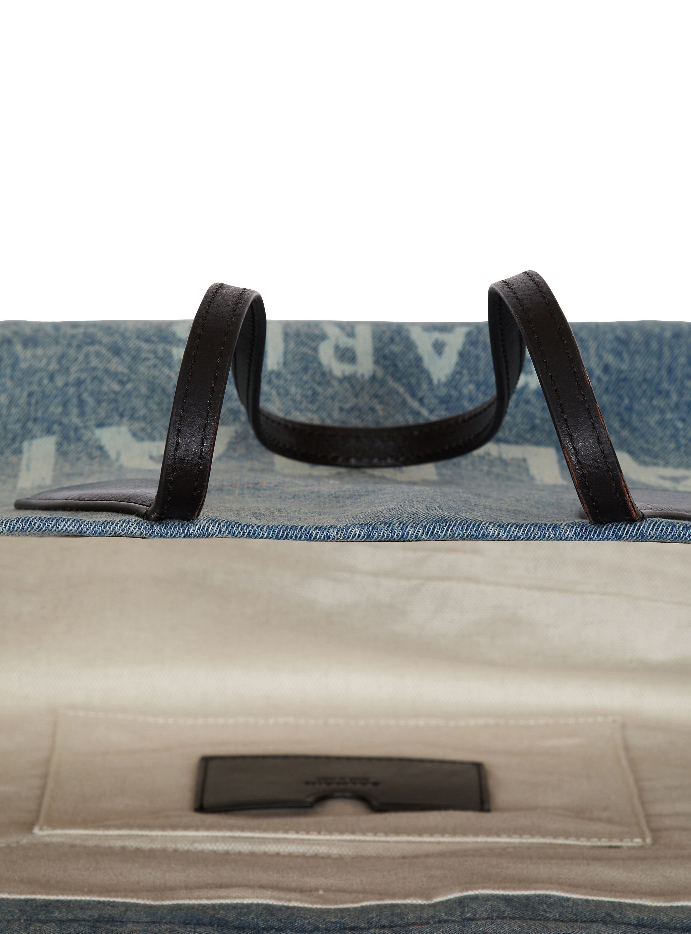 Track denim tote bag