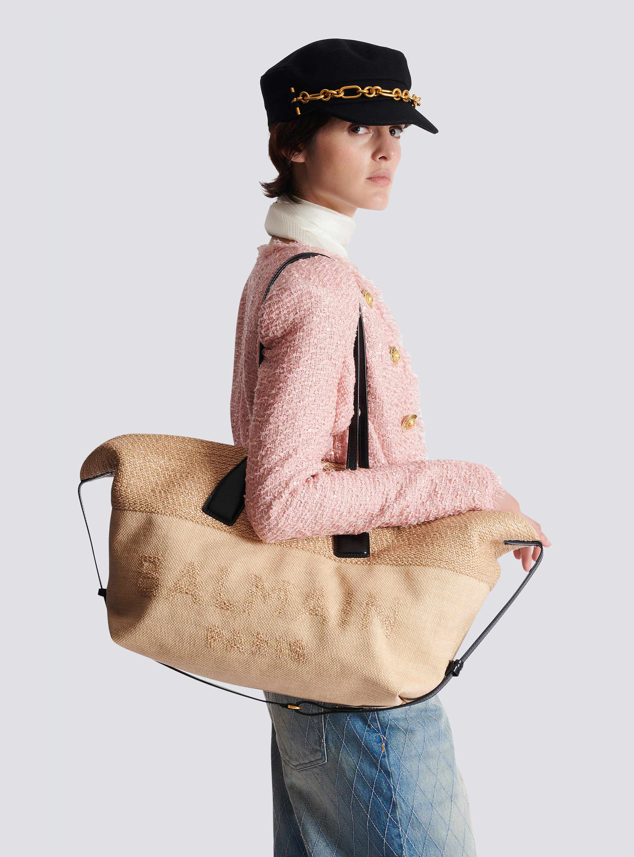 トートバッグ Track Shopper Bag - Balmain - Raffia - Neutral Track Shopper Bag - Balmain - Raffia - Neutral
