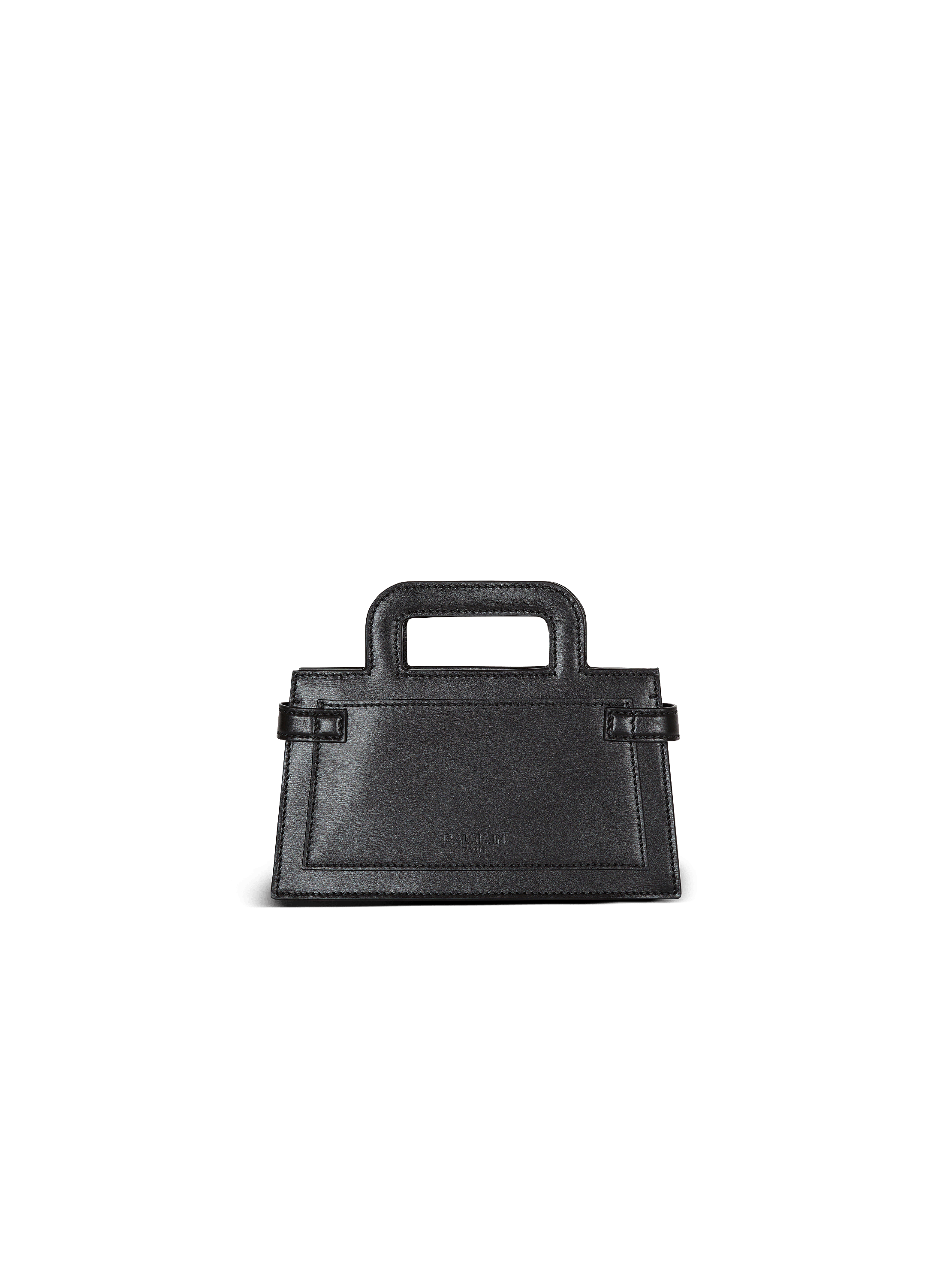 B-Buzz Small Top Handle monogrammed canvas and leather bag