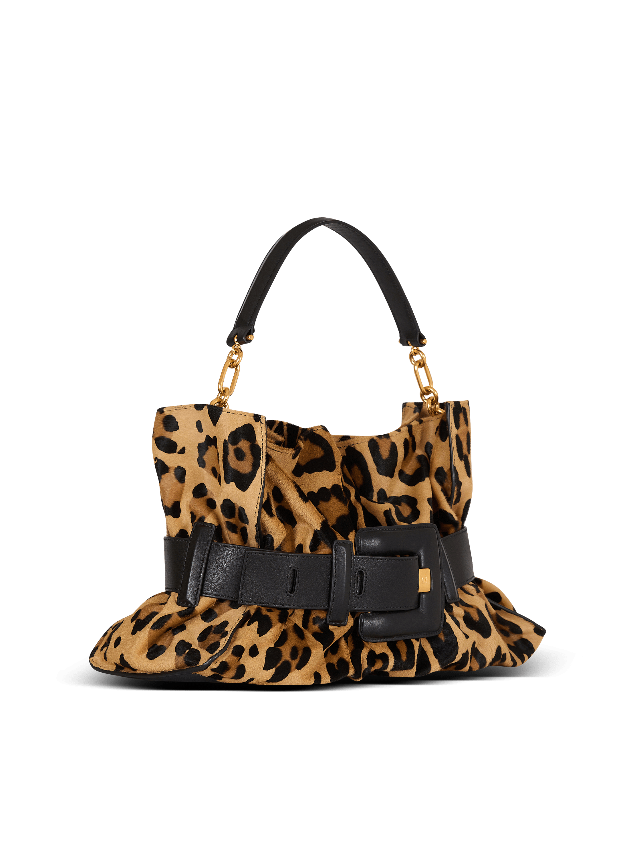 Anthem Medium ponyskin-style leopard print bag - Women | BALMAIN