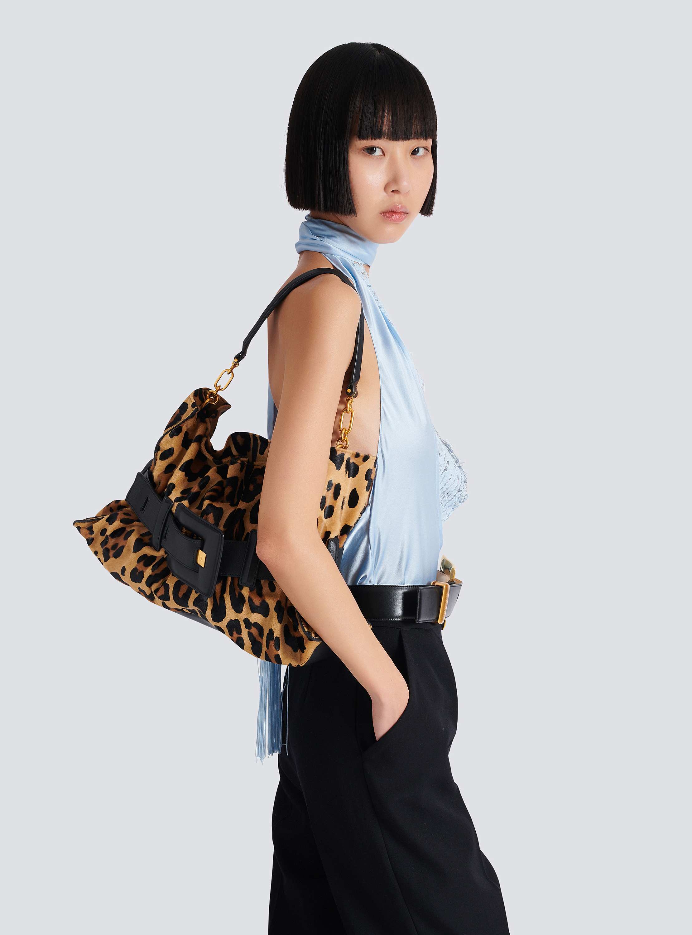 Anthem Medium ponyskin-style leopard print bag