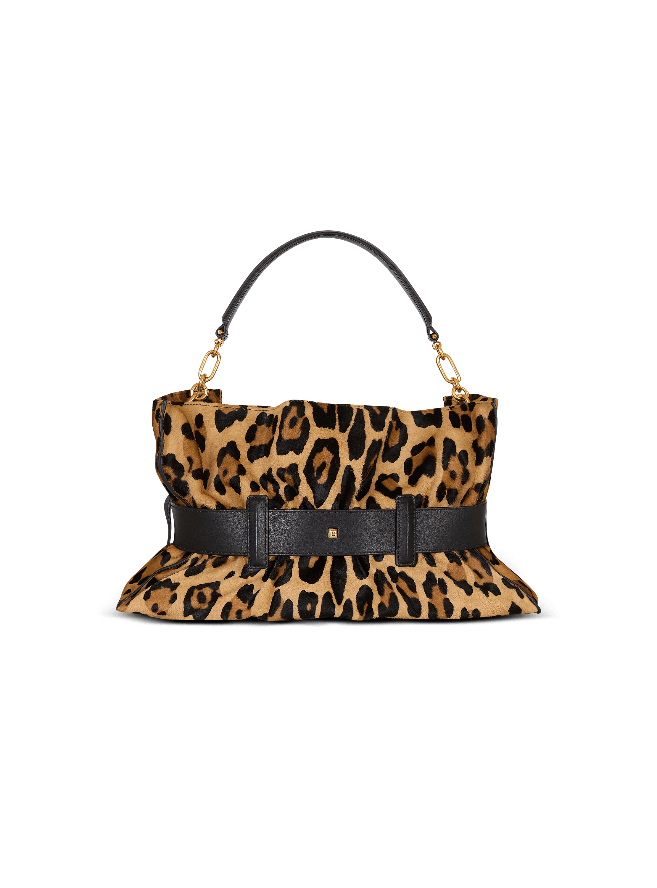 【関税＆送料込み】Balmain Anthem Medium Bag Medium Anthem bag in leather black black - Women | BALMAIN