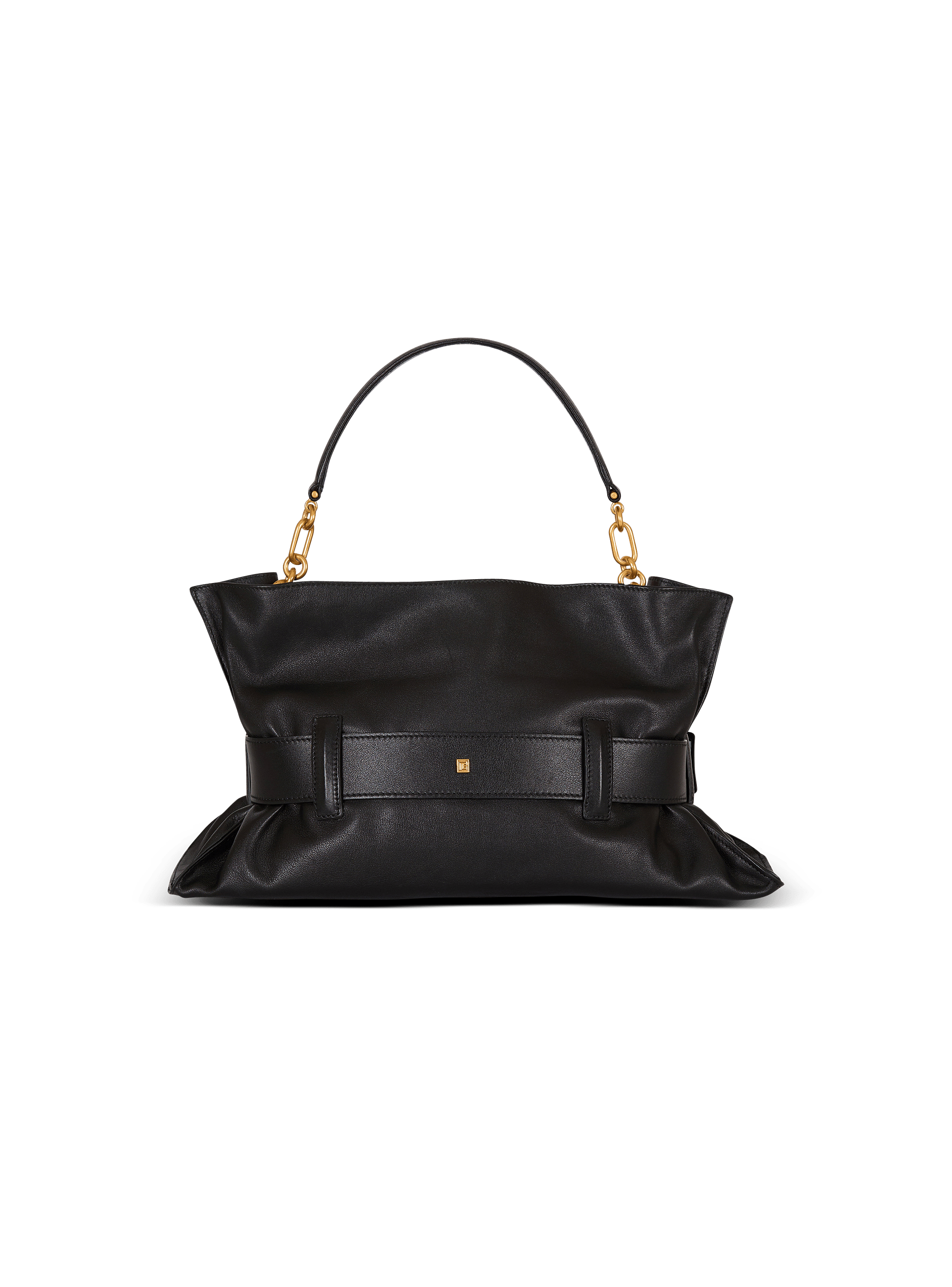 【関税＆送料込み】Balmain Anthem Medium Bag Medium Anthem bag in leather black black - Women | BALMAIN