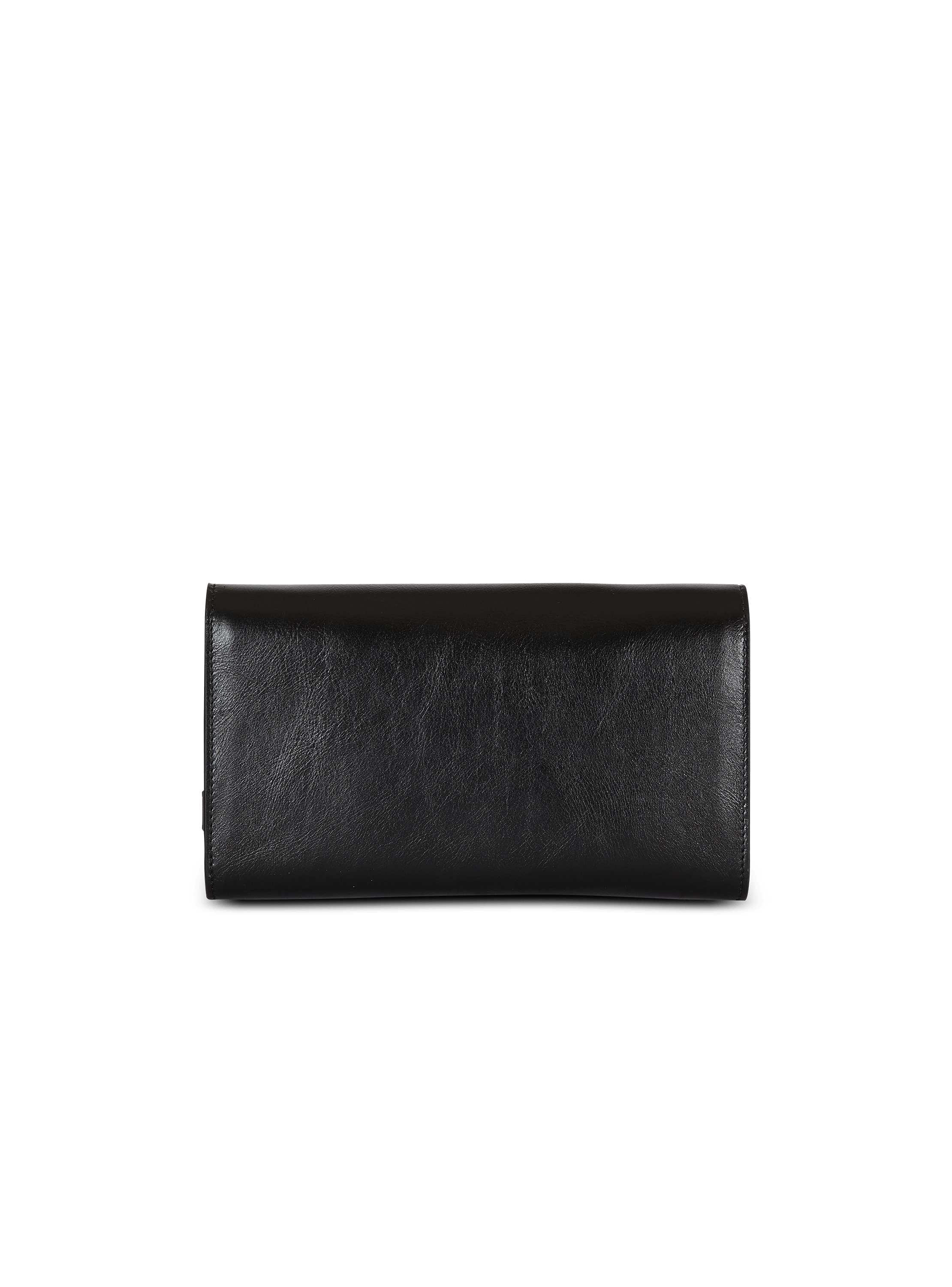 Crinkled leather wallet with Shuffle chain