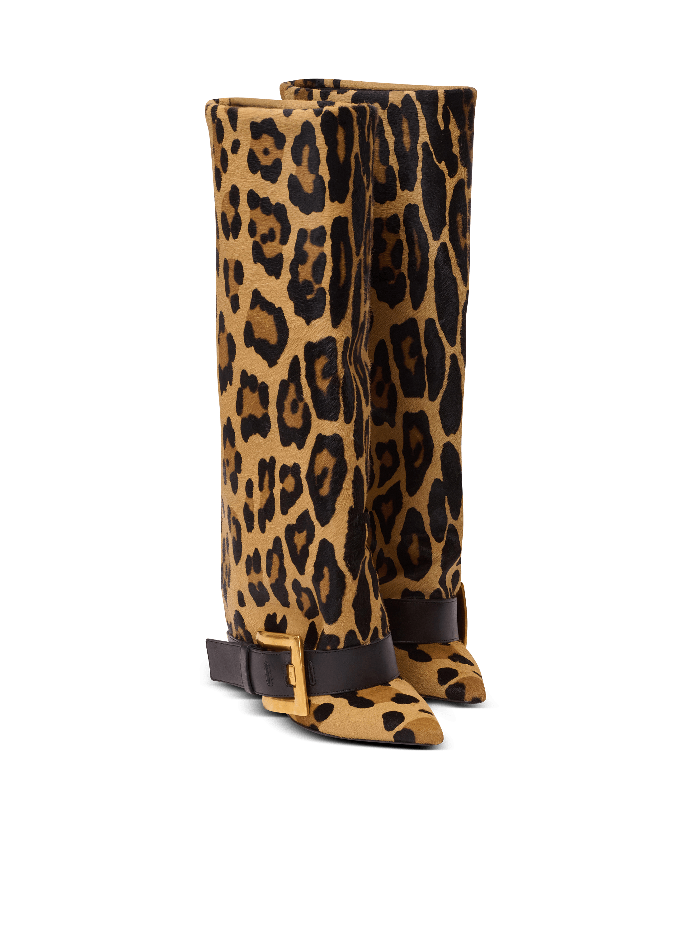 Anthem leopard print leather boots