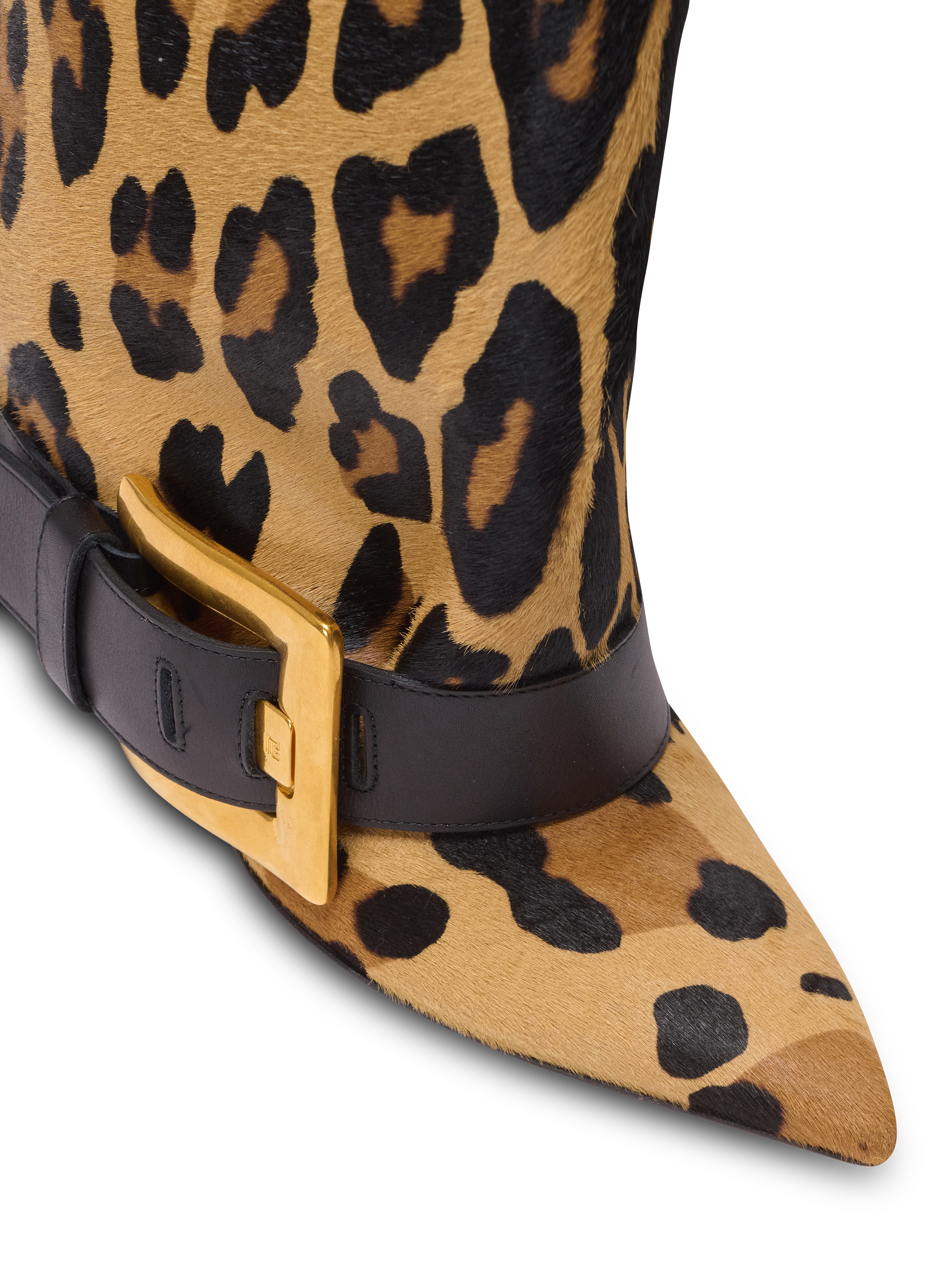 Anthem leopard print leather boots
