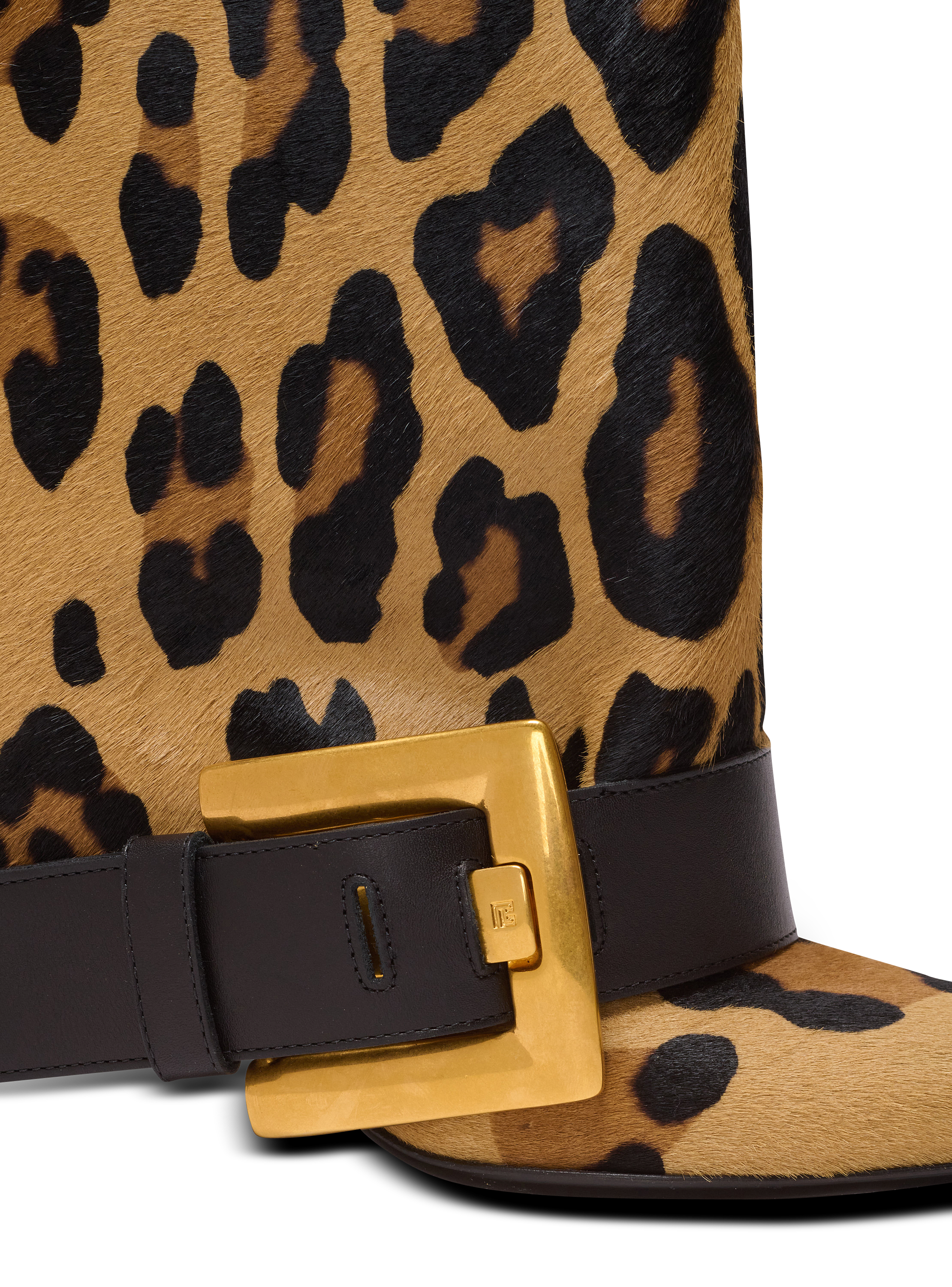 Anthem leopard print leather boots