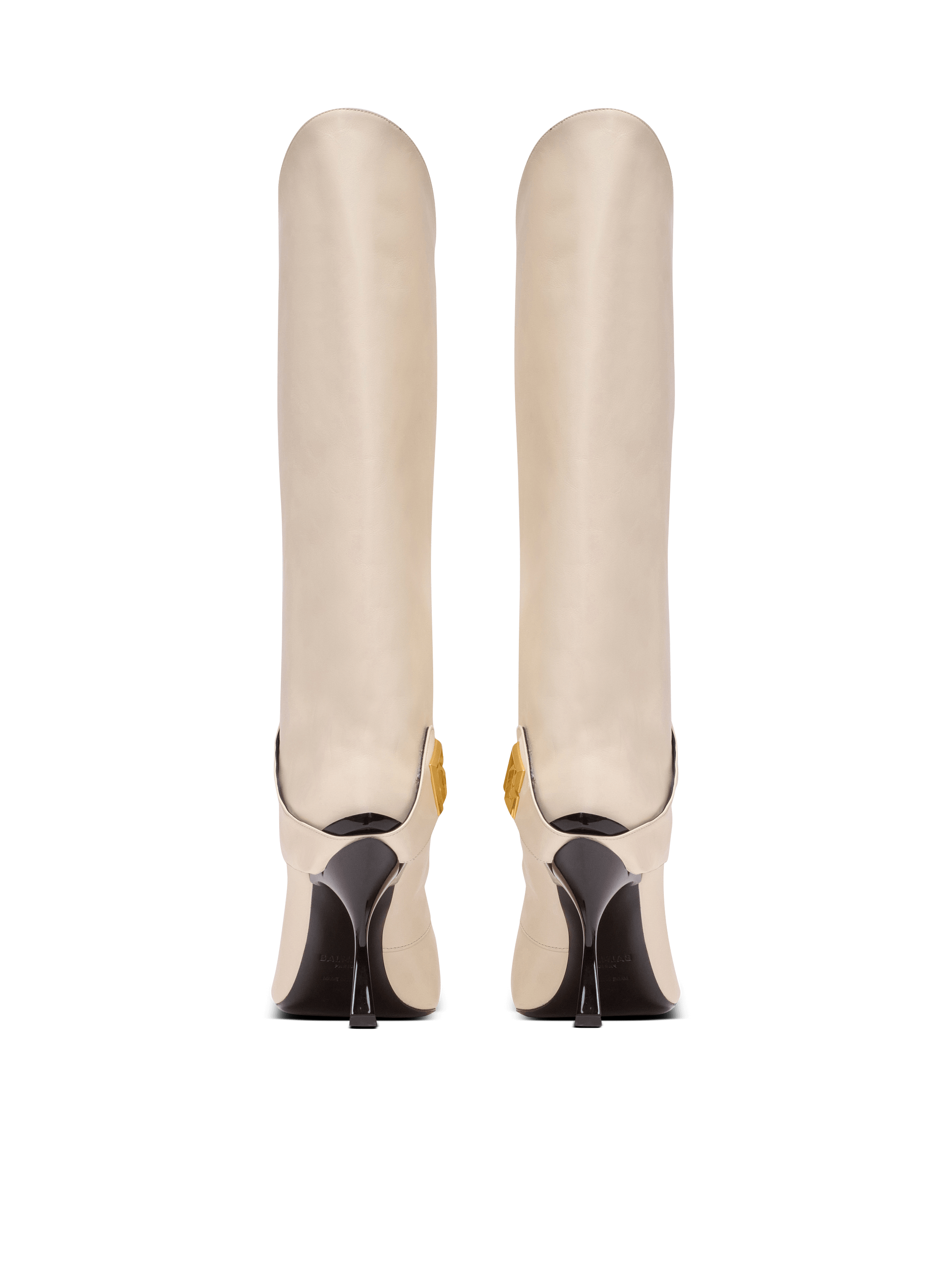 Twist heeled leather boots