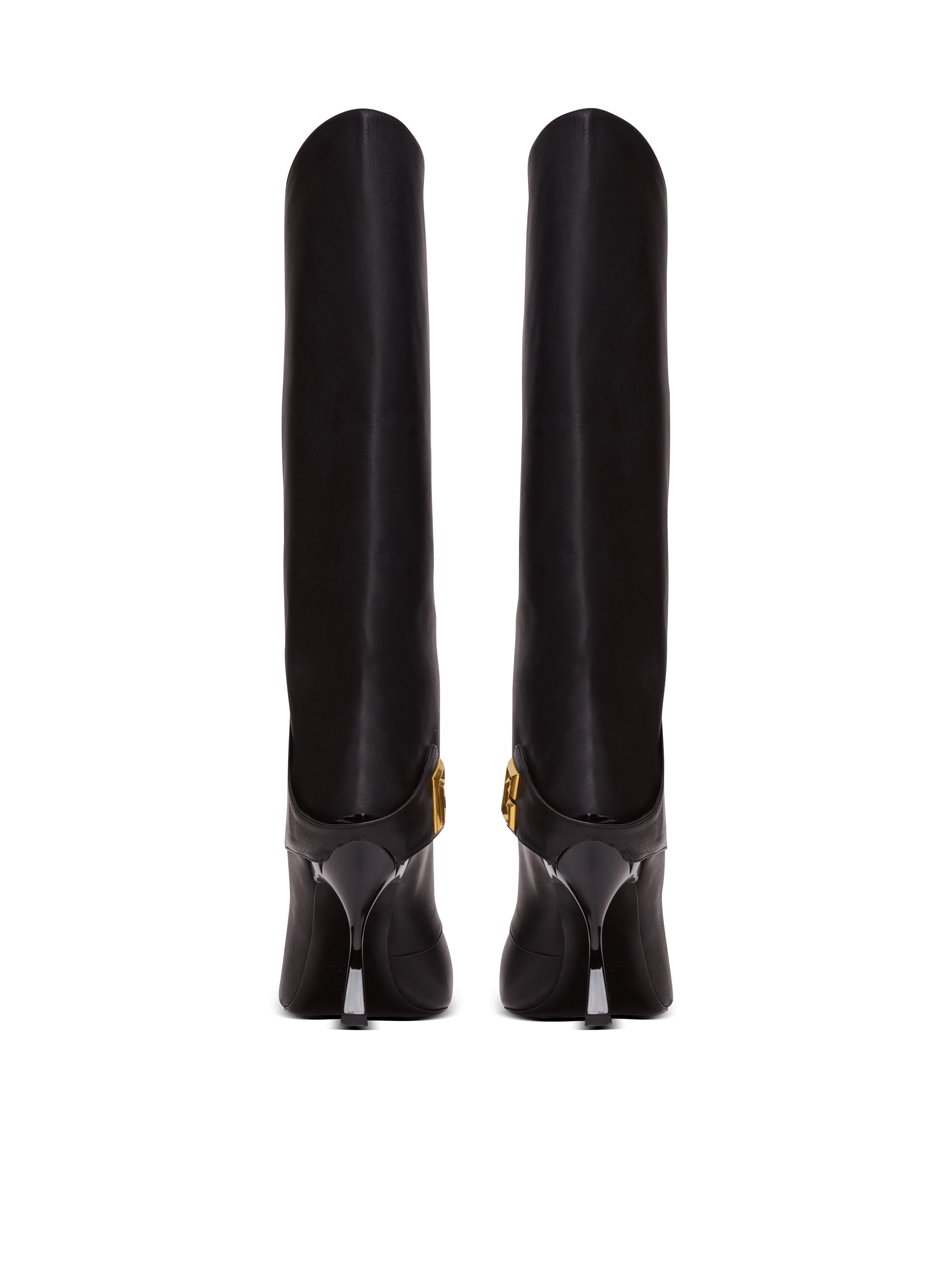 Twist heeled leather boots