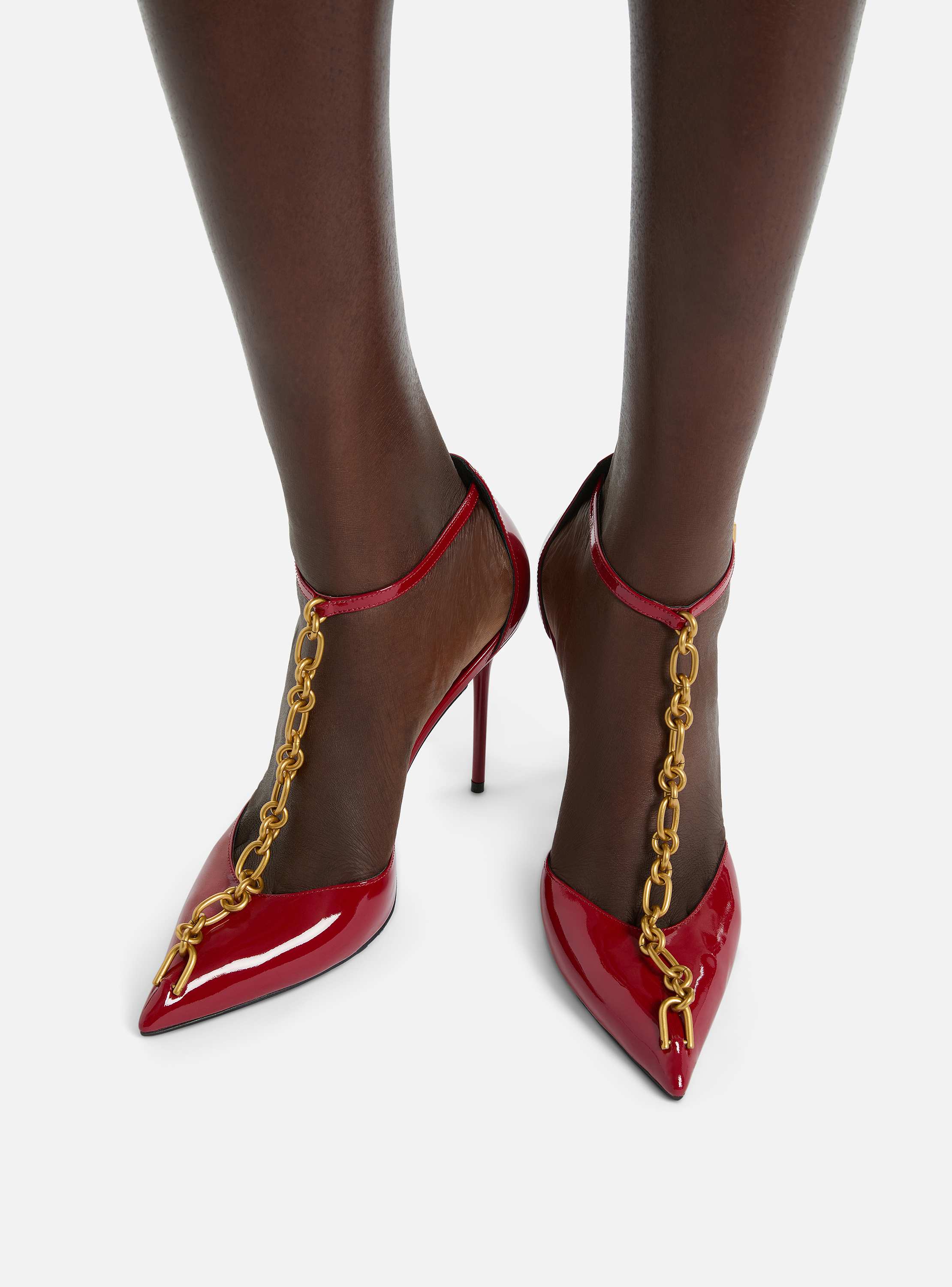 Sync patent leather stilettos