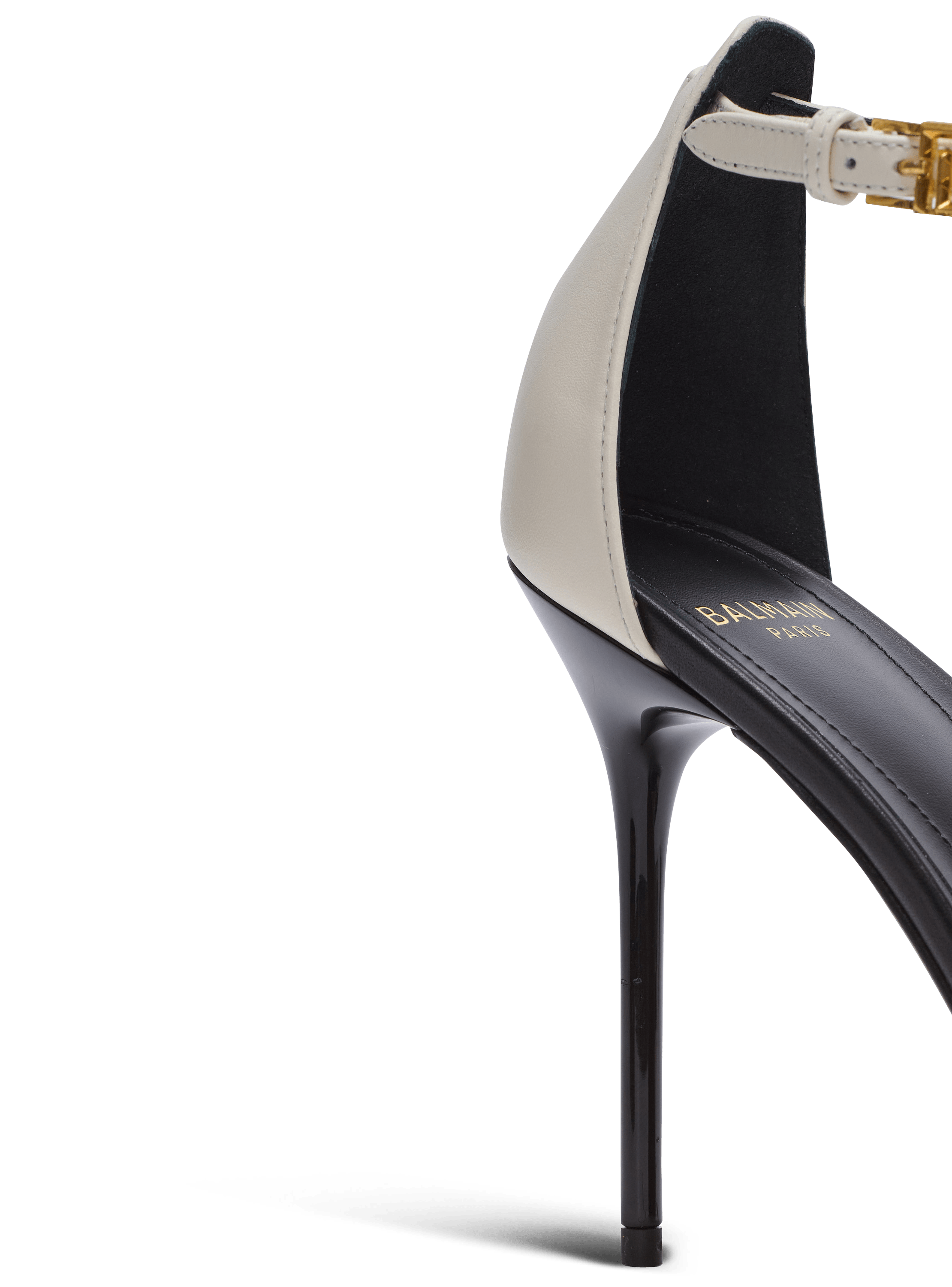Sync leather stilettos with pointed toe