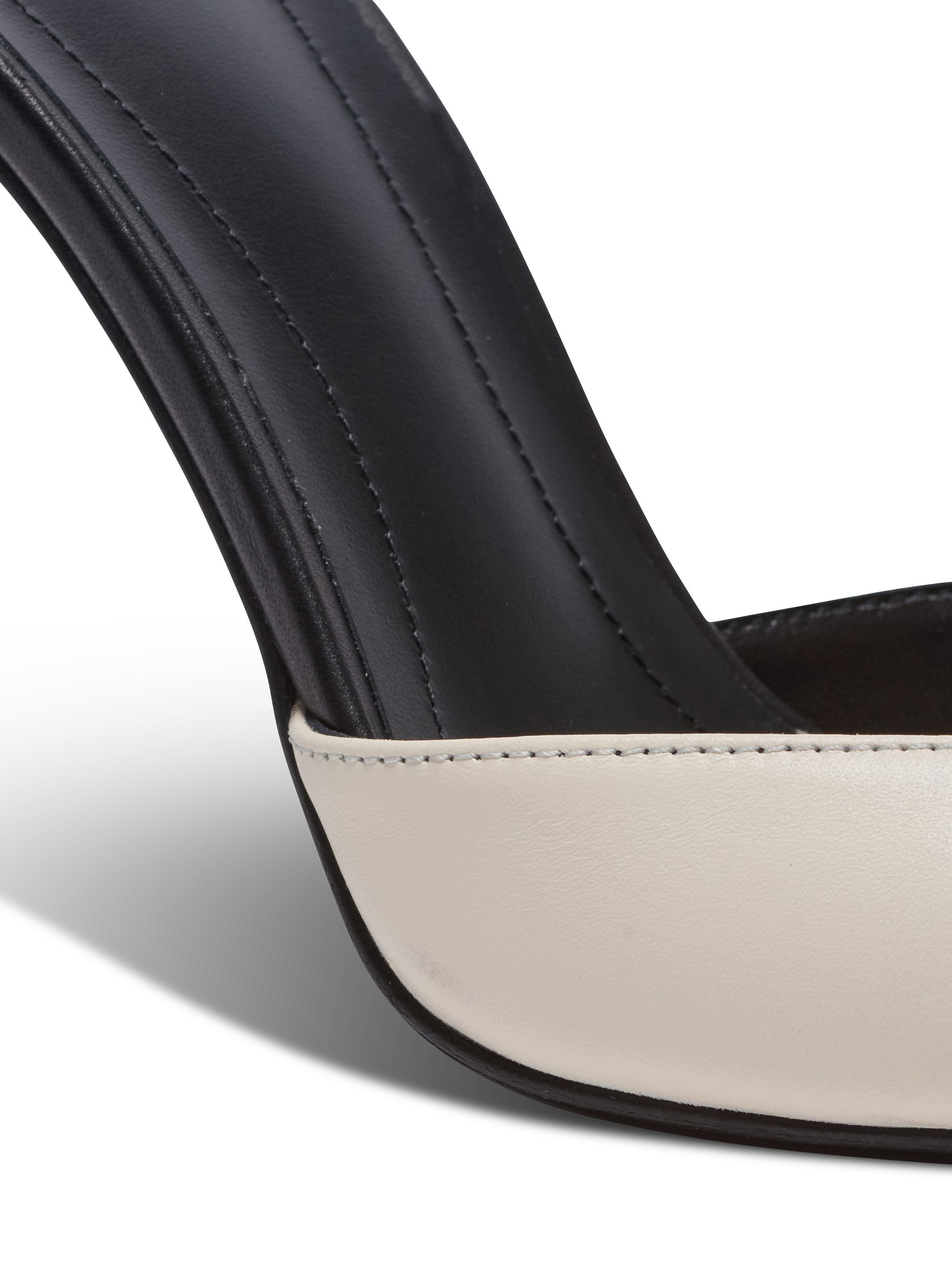 Sync leather stilettos with pointed toe