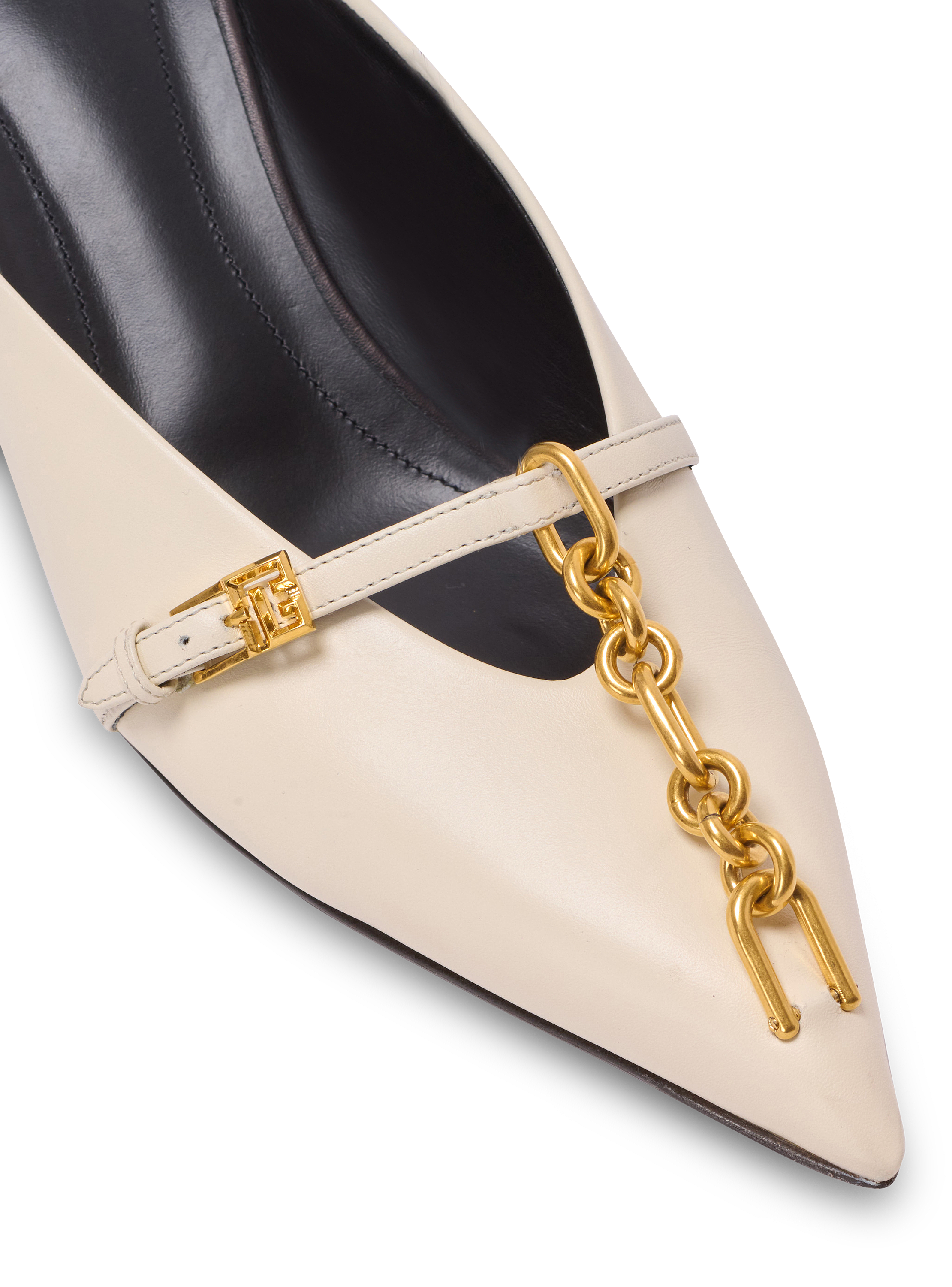 Sync leather mules with pointed toe