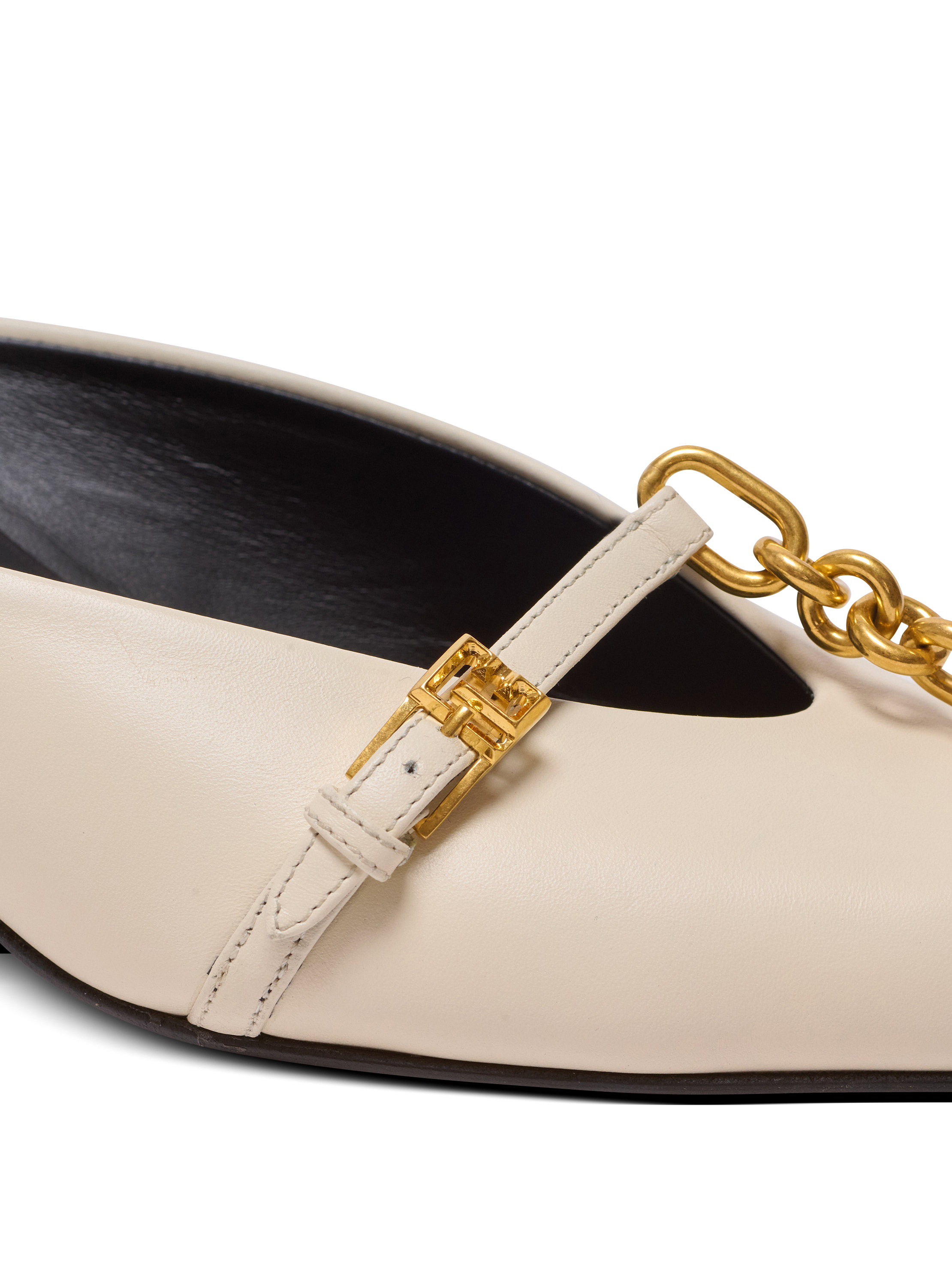 Sync leather mules with pointed toe