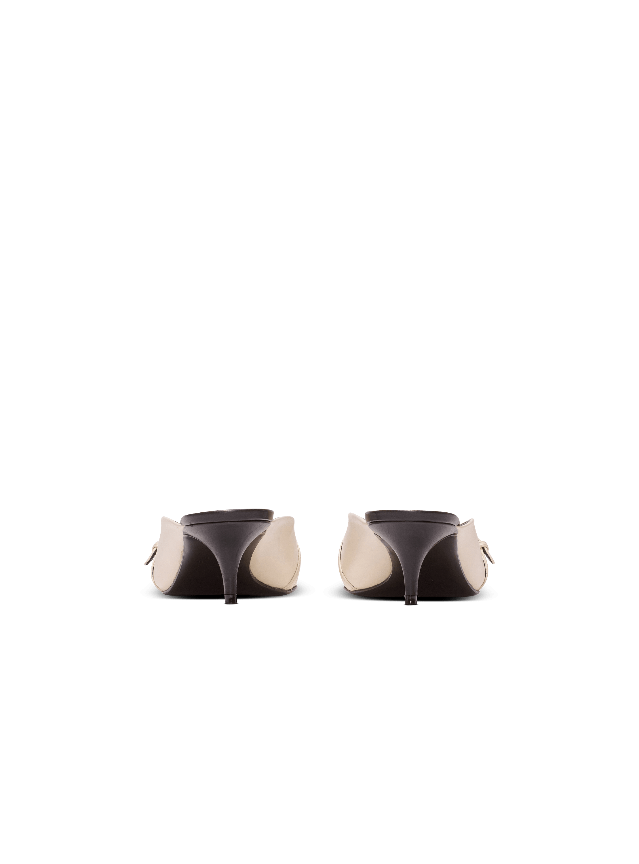 Sync leather mules with pointed toe