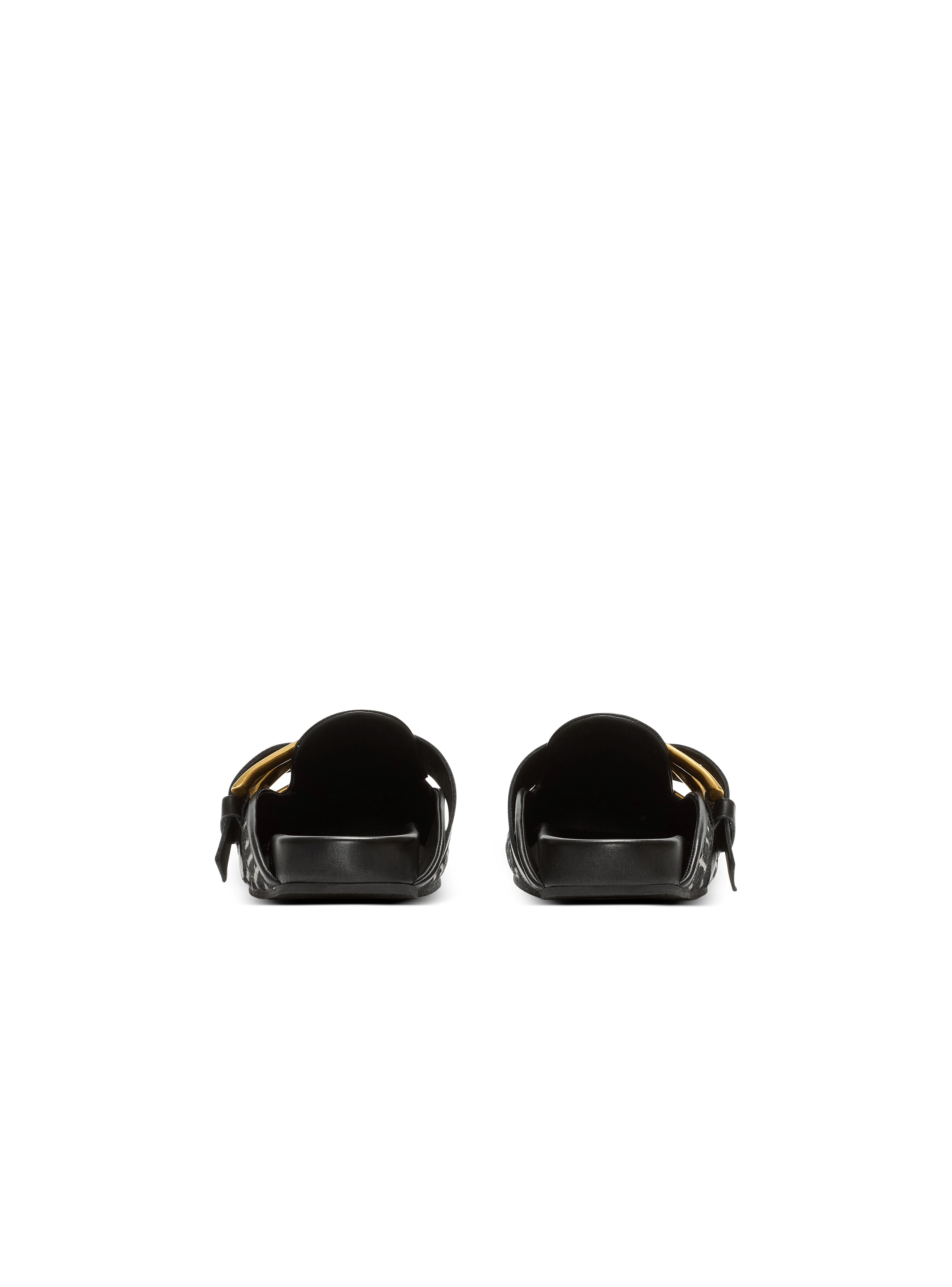 Anthem mules in jacquard canvas with PB monogram