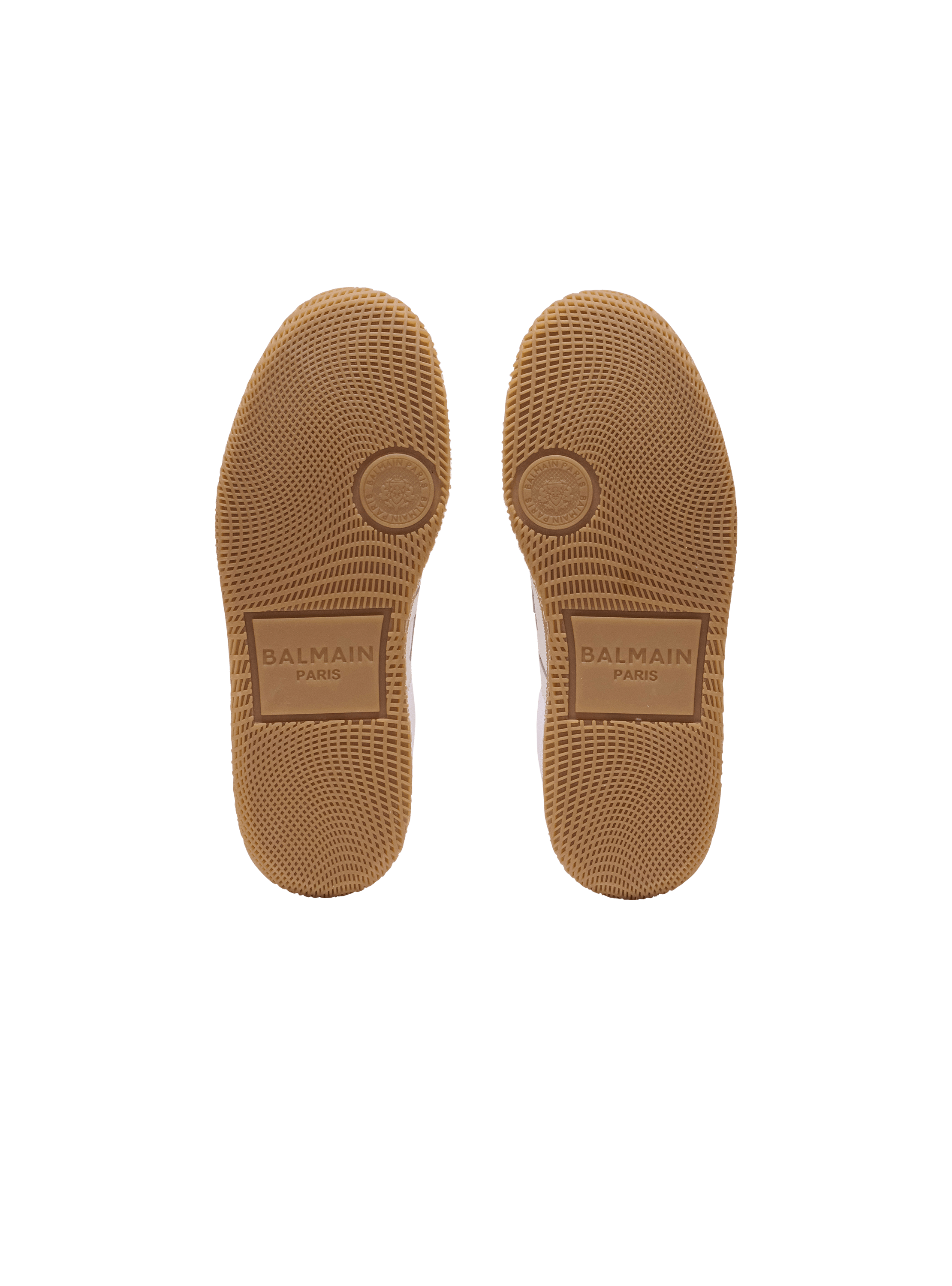 Leather and canvas Balmain Swan trainers