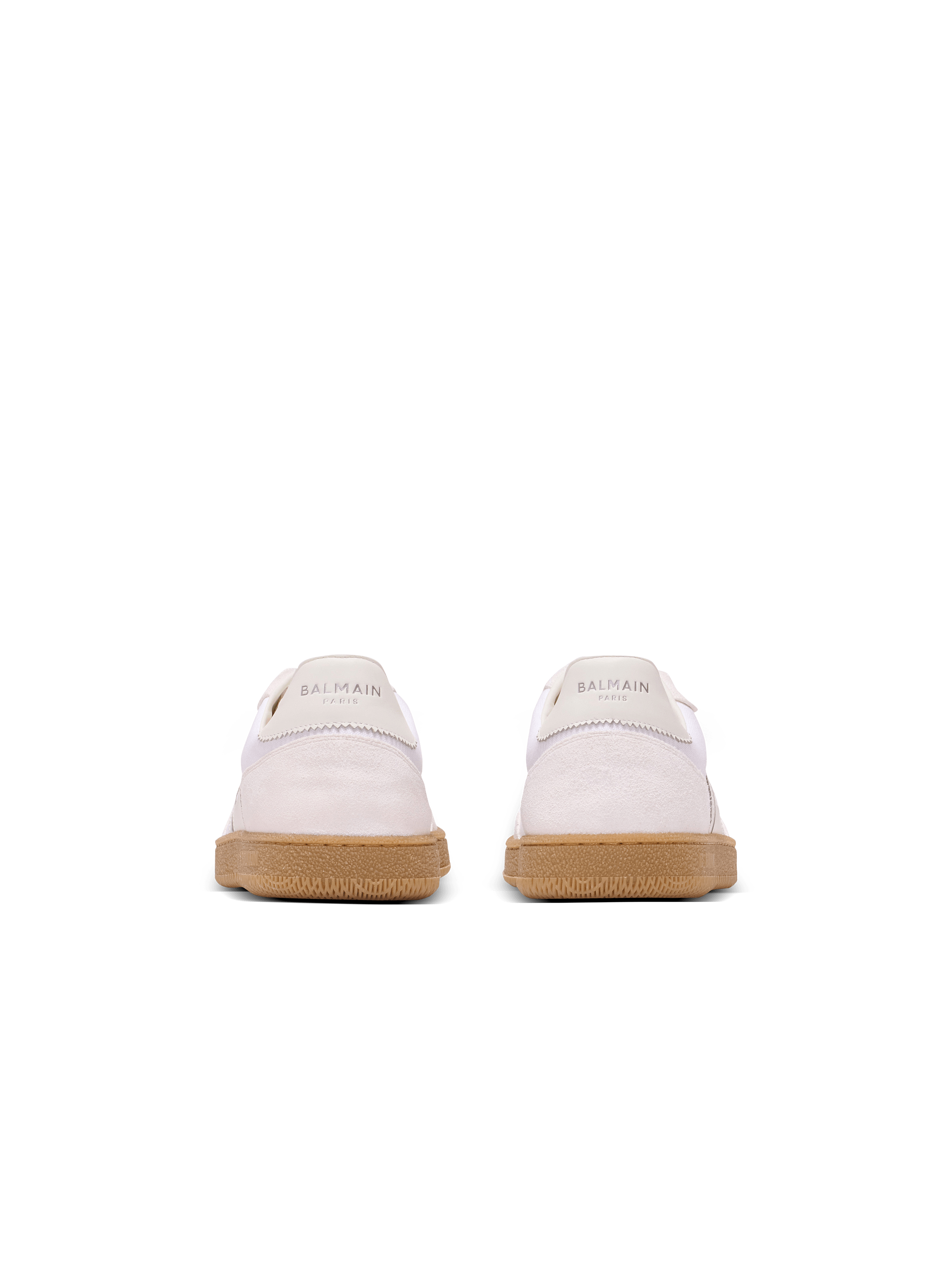 スニーカー Swan sneakers - Balmain - Leather - Beige Leather and canvas Balmain Swan trainers - Women | BALMAIN