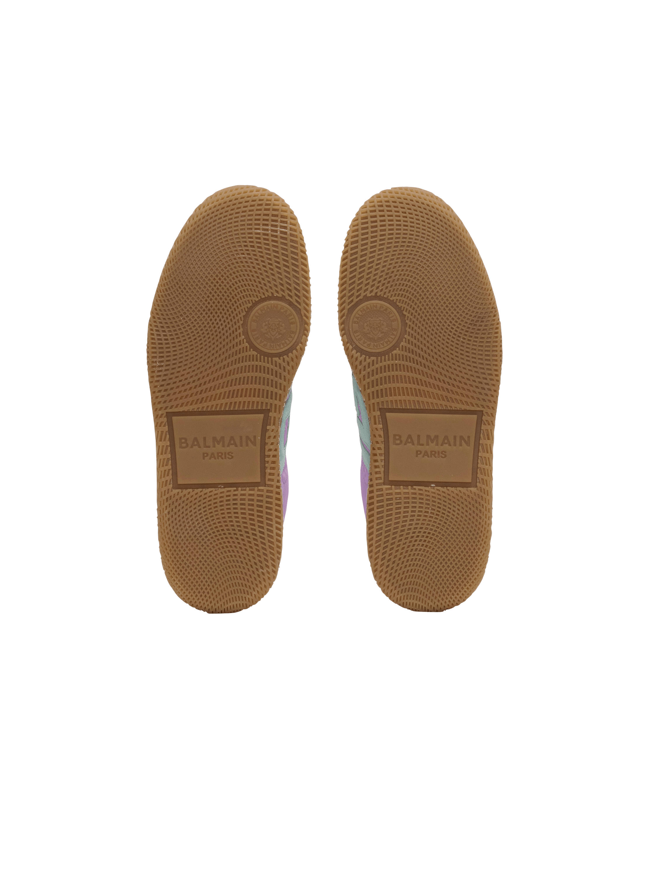 Balmain Swan suede and nylon trainers multicolor - Women