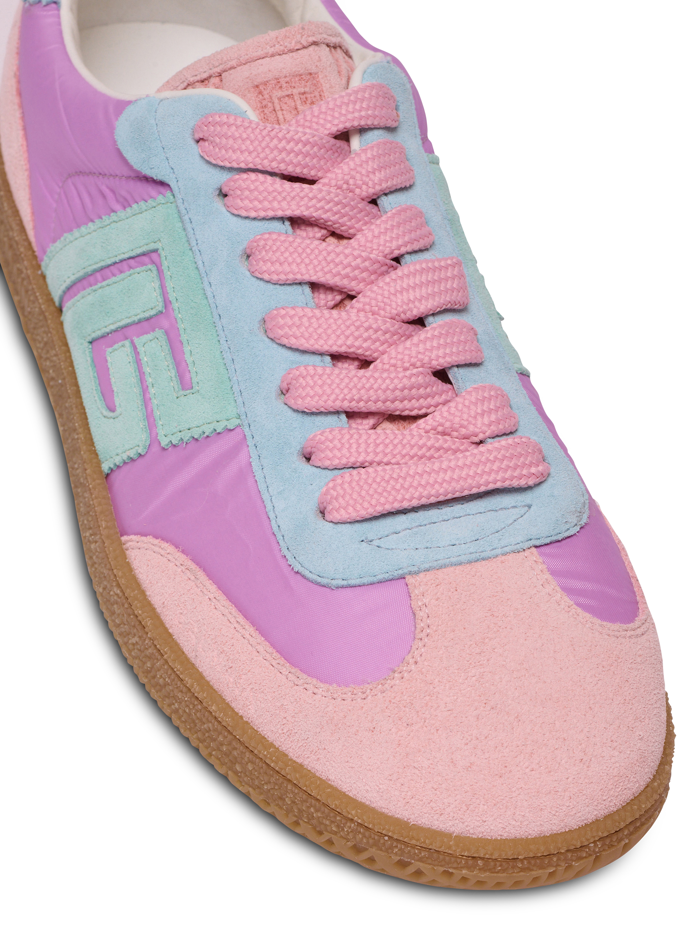 Balmain Swan suede and nylon trainers - Women | BALMAIN