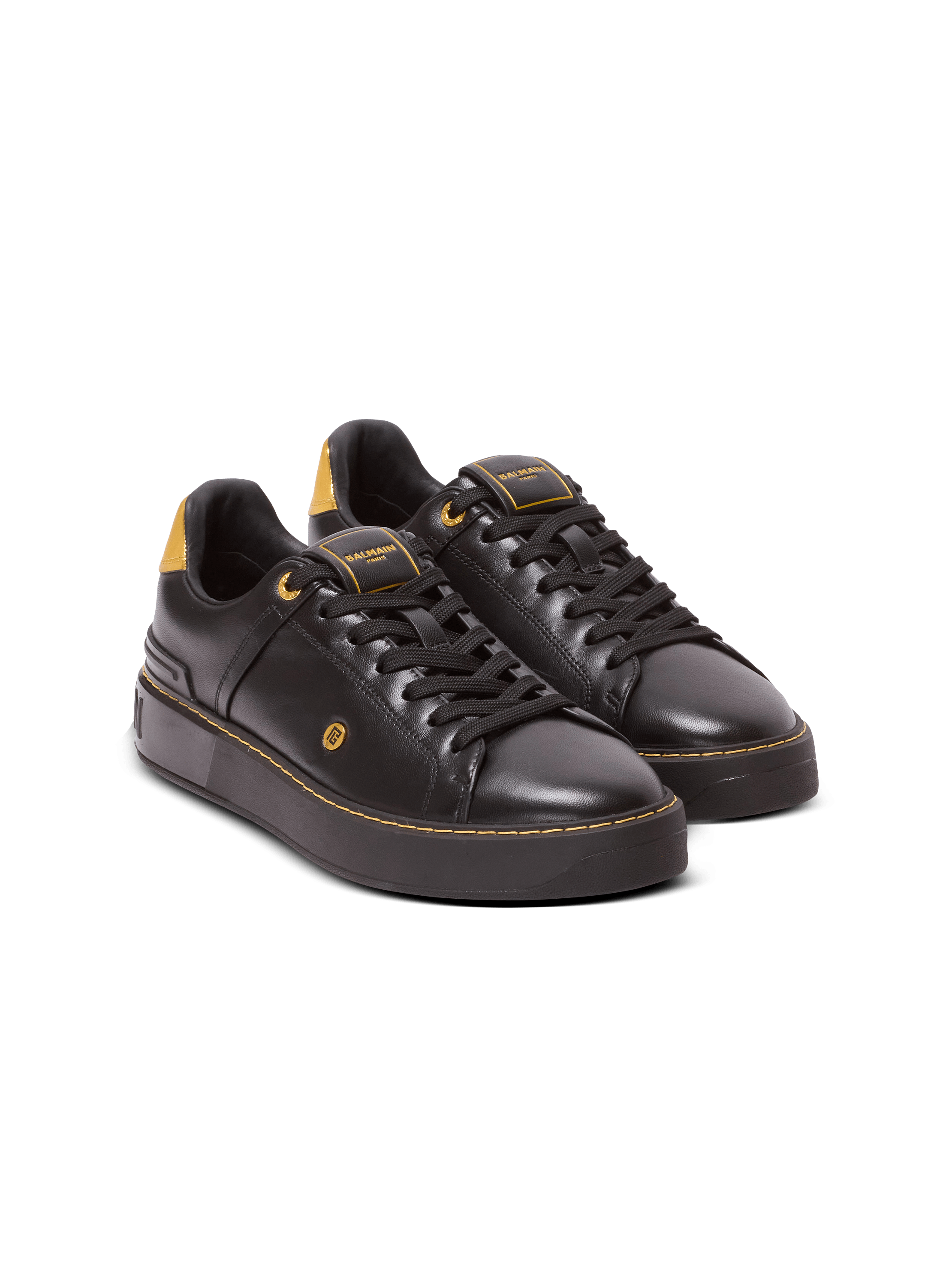 B-Court trainers in calfskin black - Women | BALMAIN