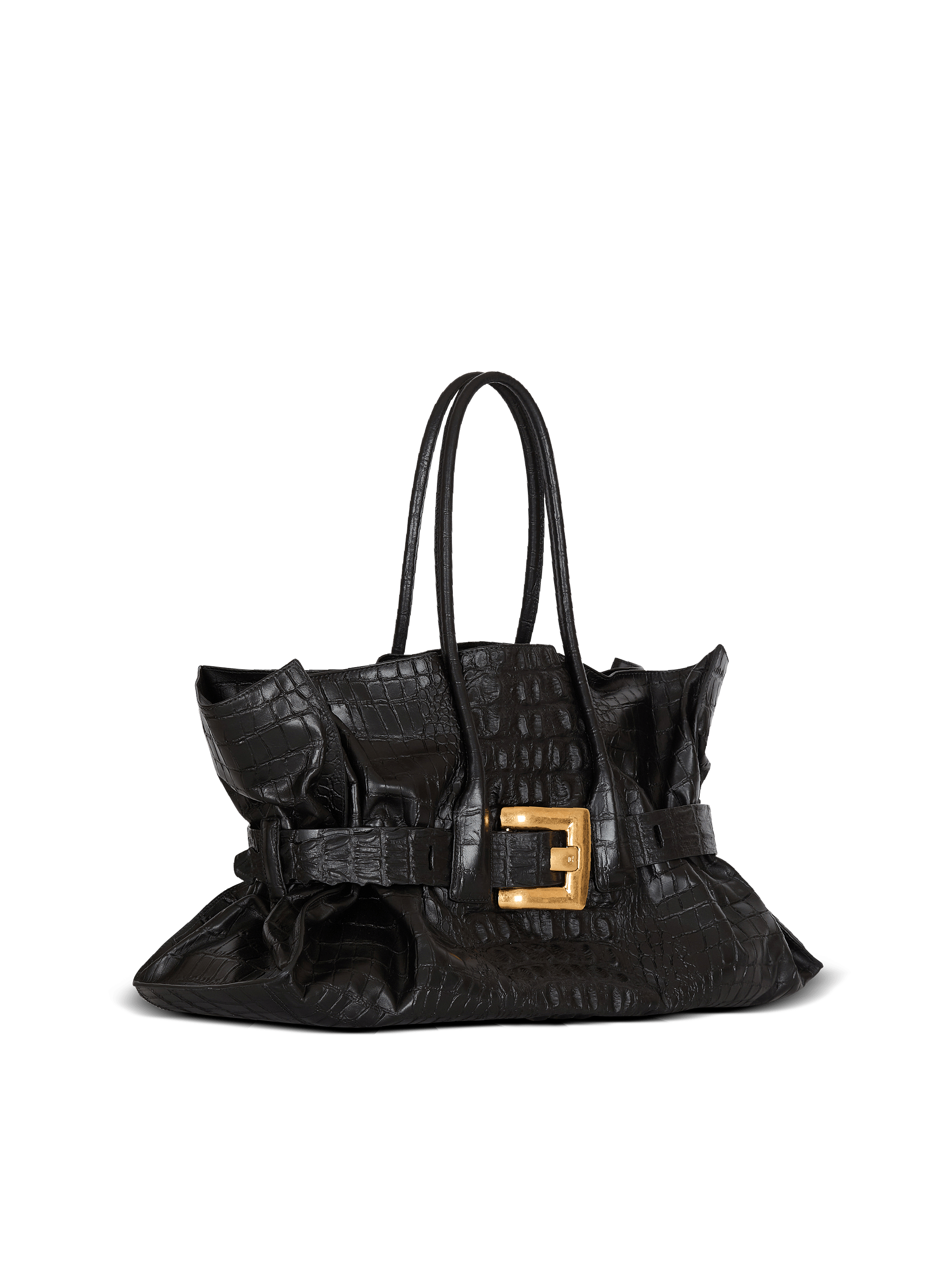XL Anthem bag in embossed crocodile-print calfskin