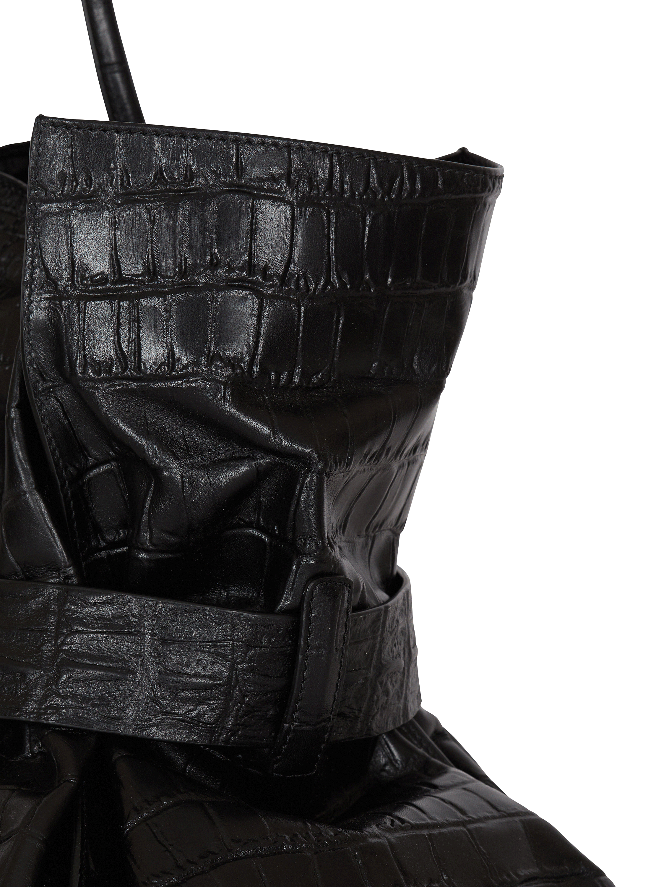 XL Anthem bag in embossed crocodile-print calfskin