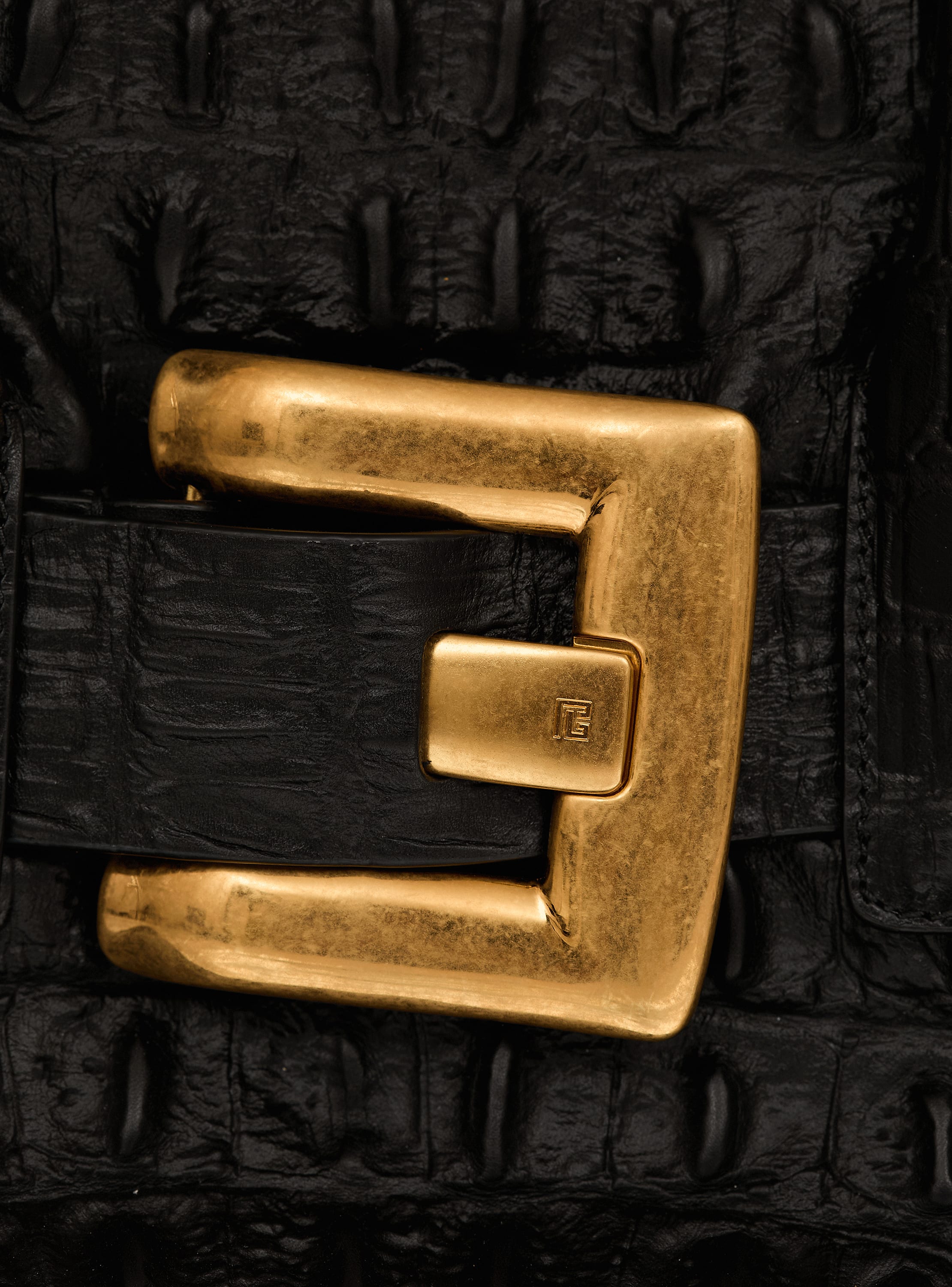 XL Anthem bag in embossed crocodile-print calfskin