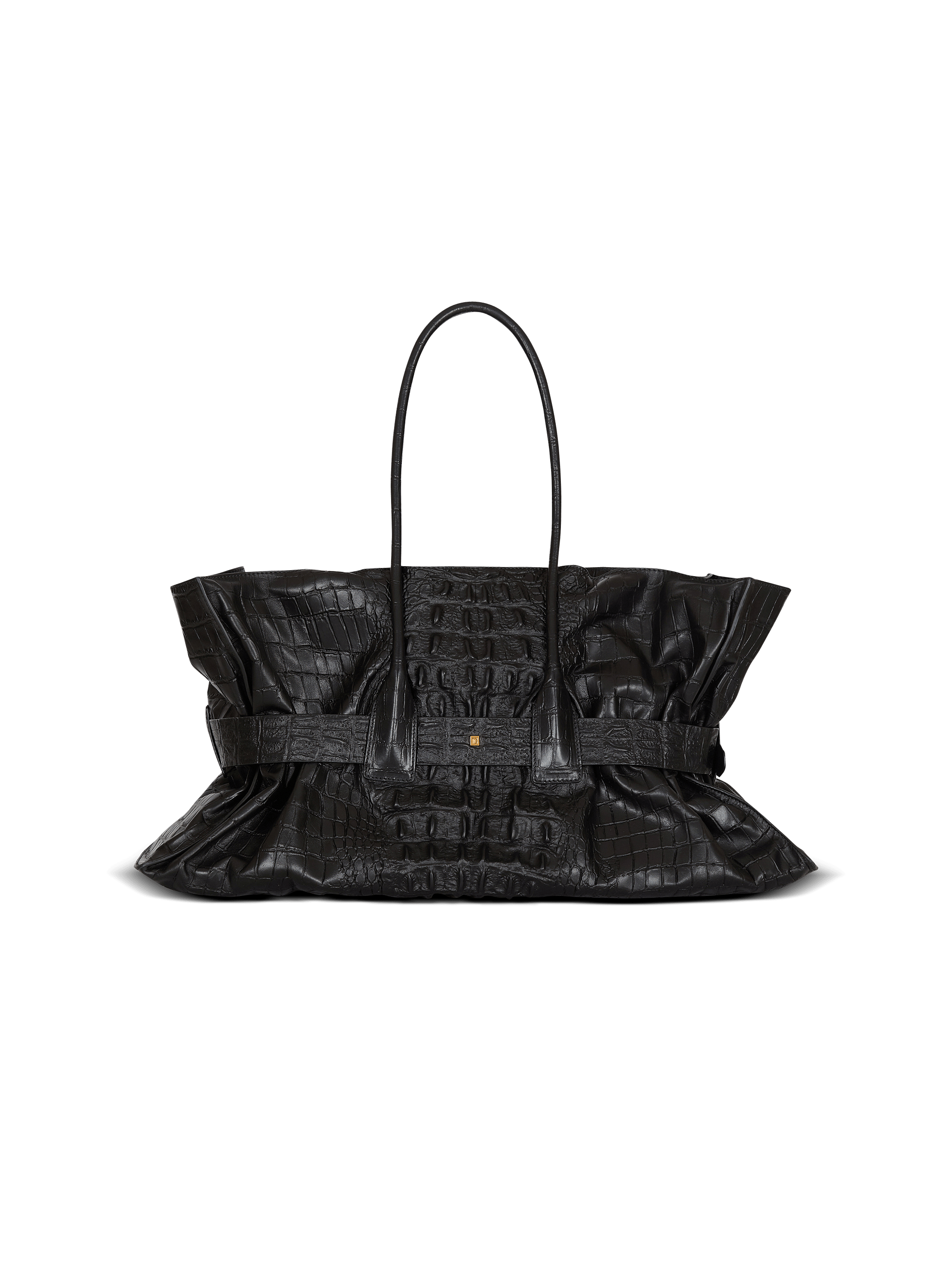 XL Anthem bag in embossed crocodile-print calfskin