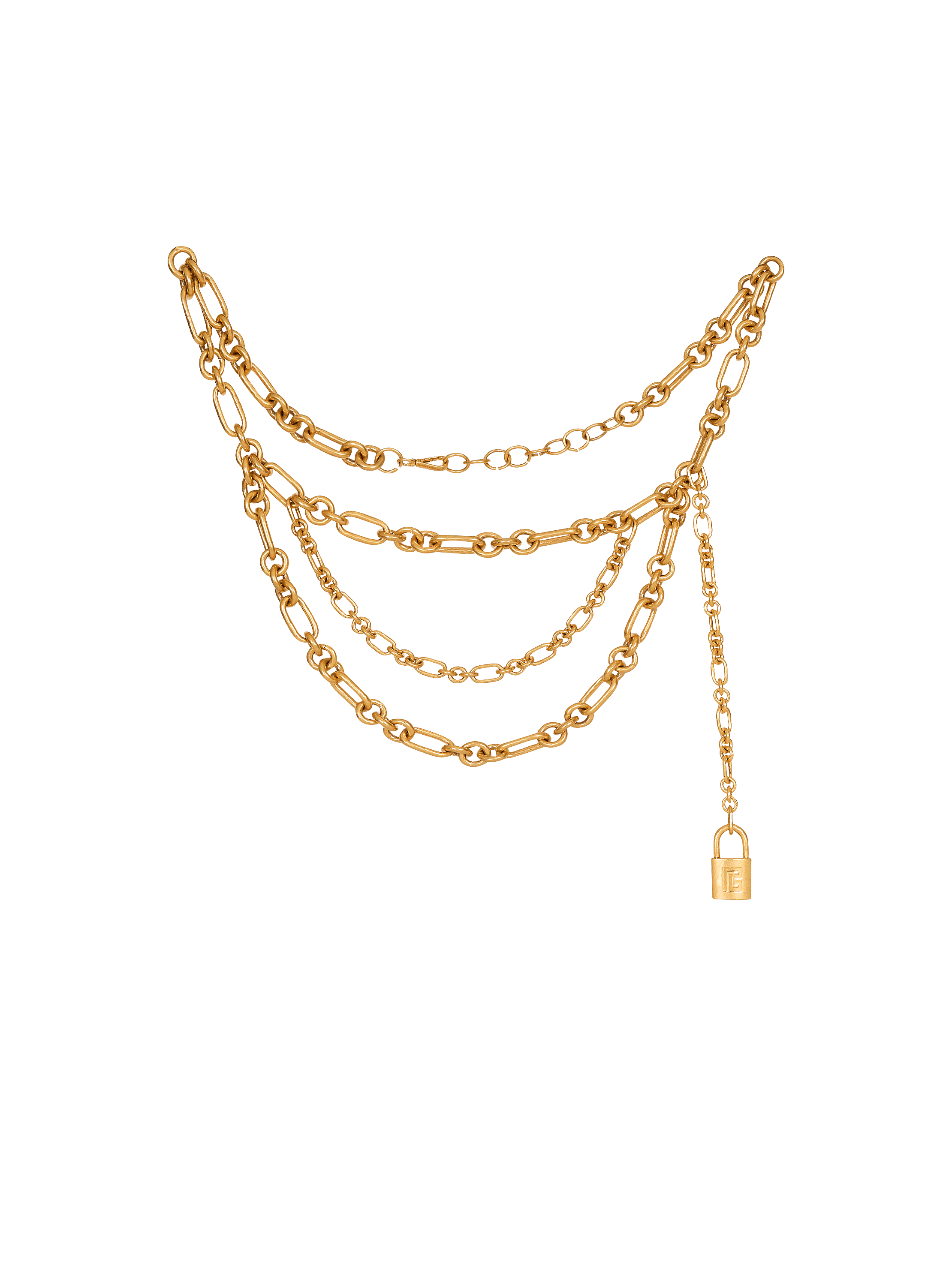 Sync brass chain belt 