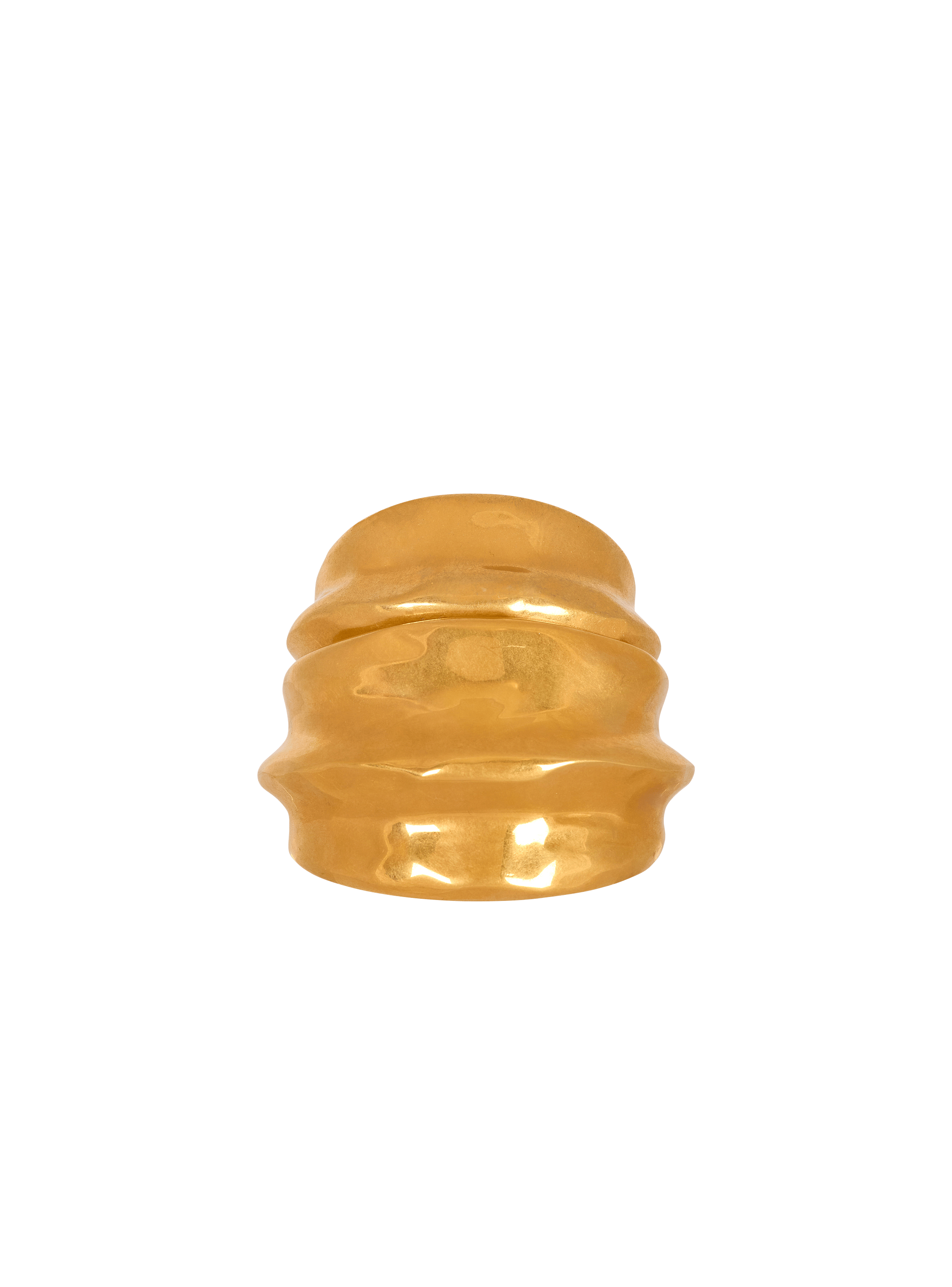 Brass bamboo cuff