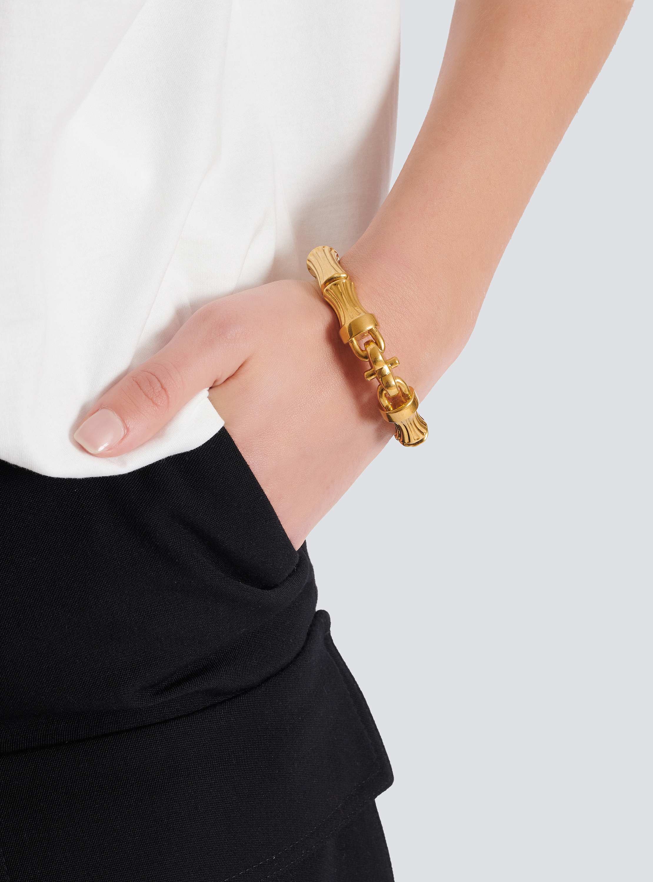 Brass bamboo Sync bracelet
