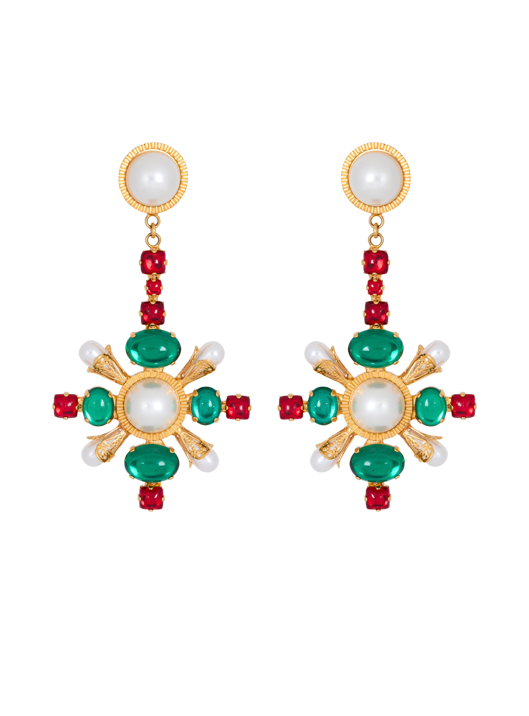 Baroque pendant earrings