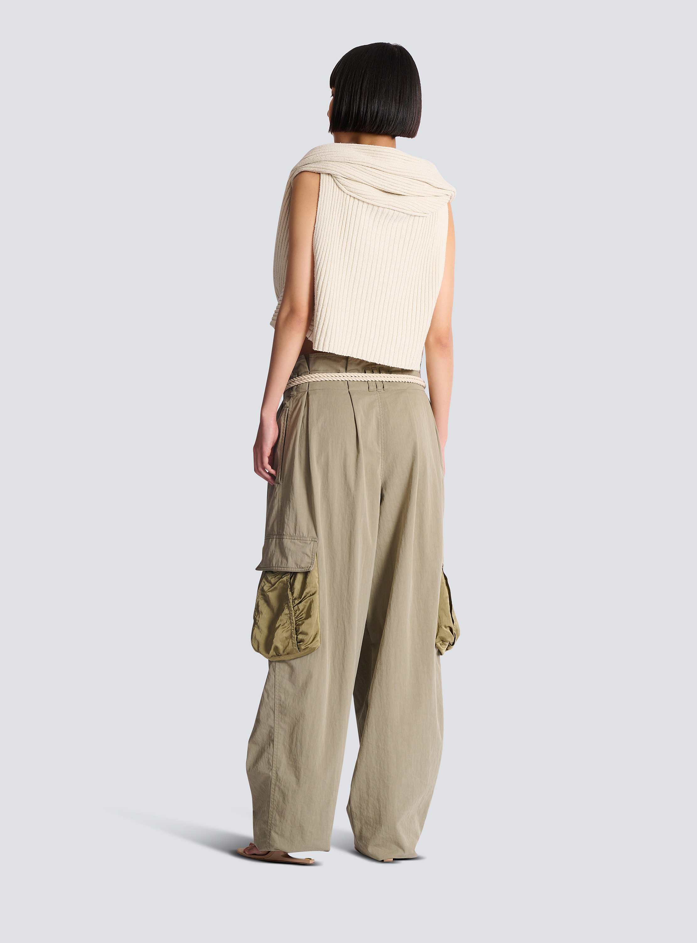 Gerippter Seidenpullover